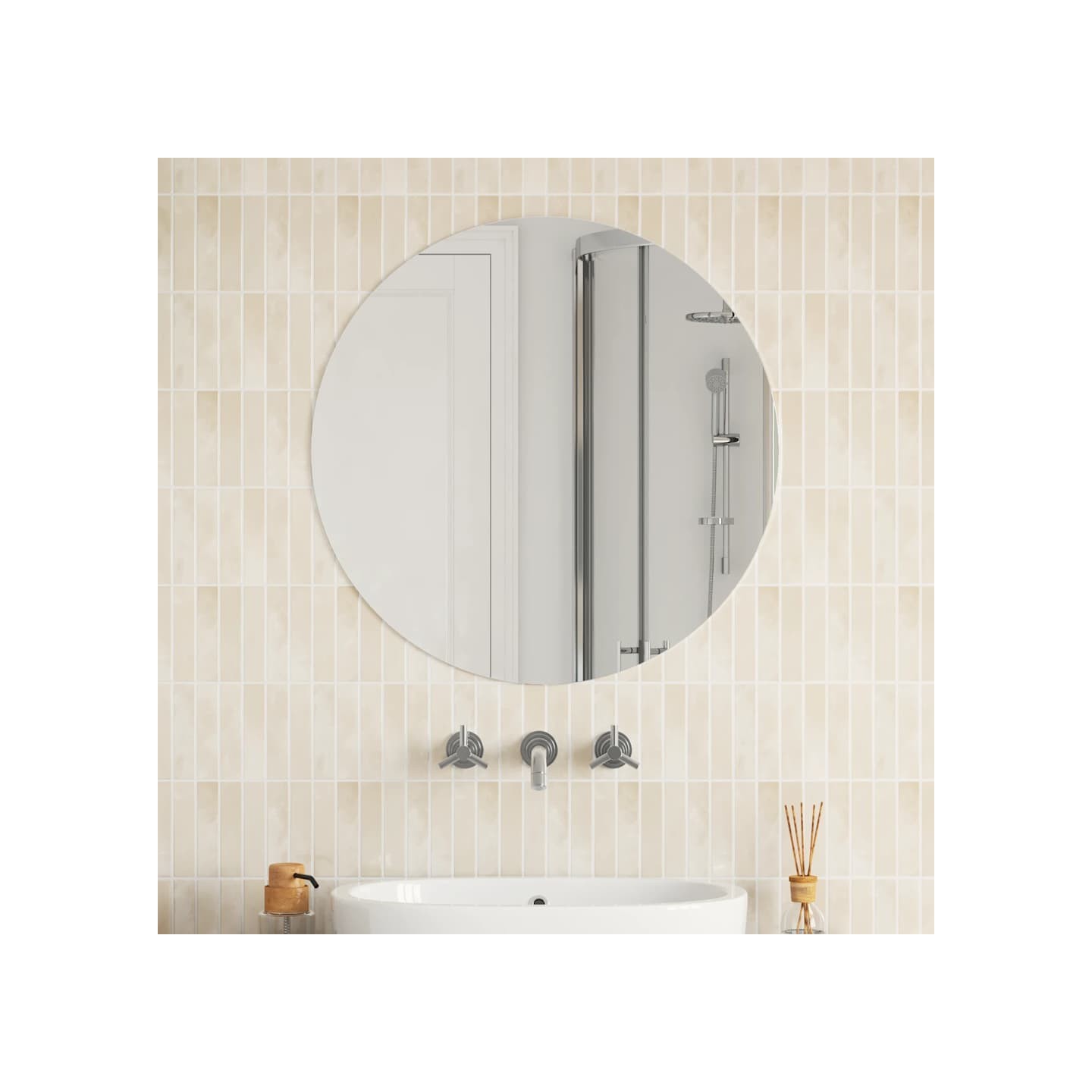 Miroir mural 70 cm Rond Verre