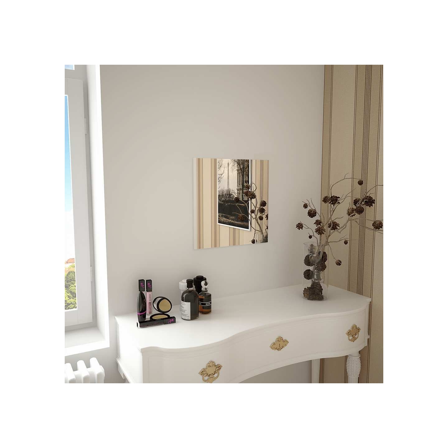 Miroir mural carré 40 x 40 cm Verre