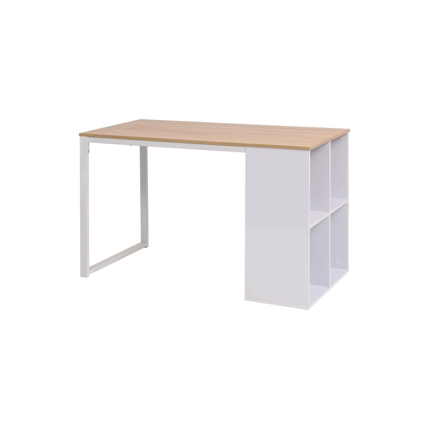 Table d'écriture 120x60x75 cm Chêne et blanc