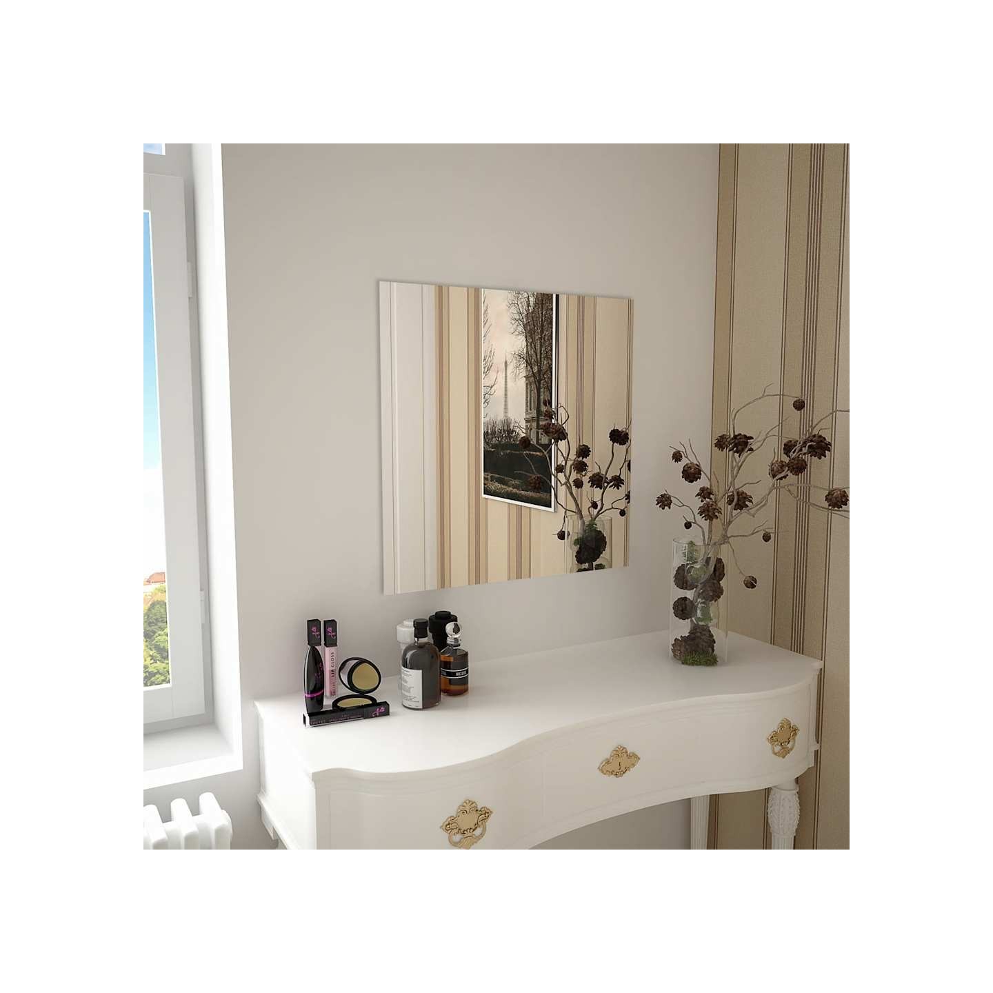 Miroir mural carré 60 x 60 cm Verre
