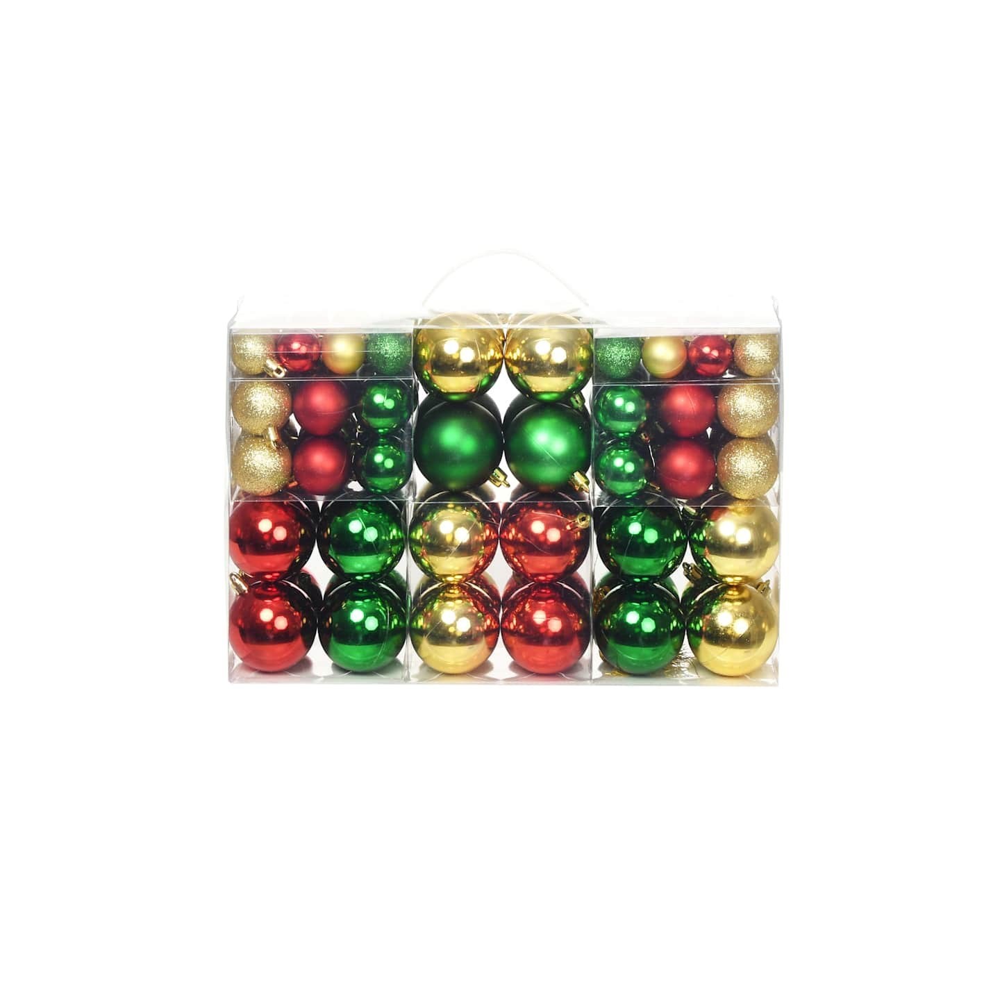 Boules de Noël 100 pcs Rouge/Doré/Vert