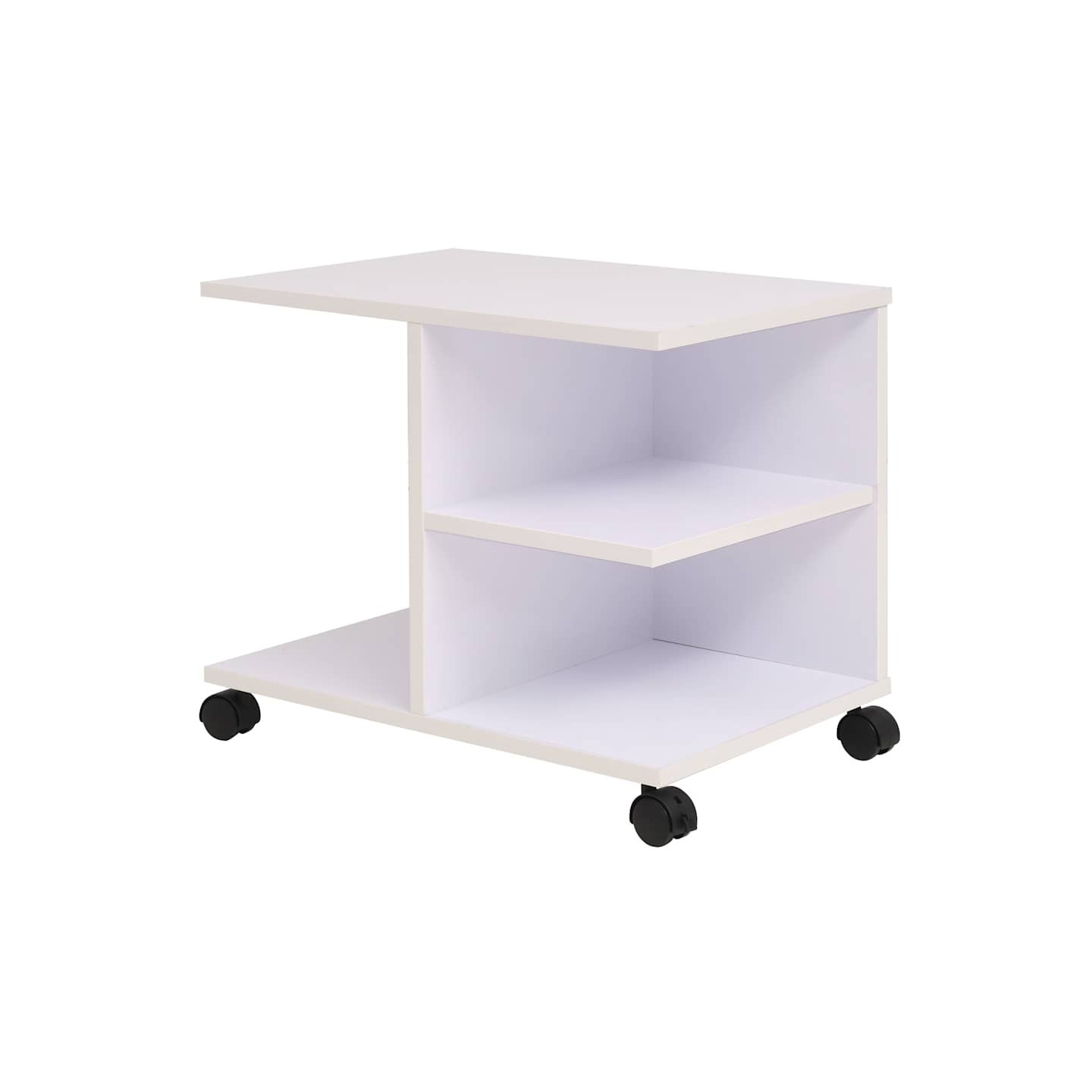 Étagère à roulettes 50x35x42 cm Blanc