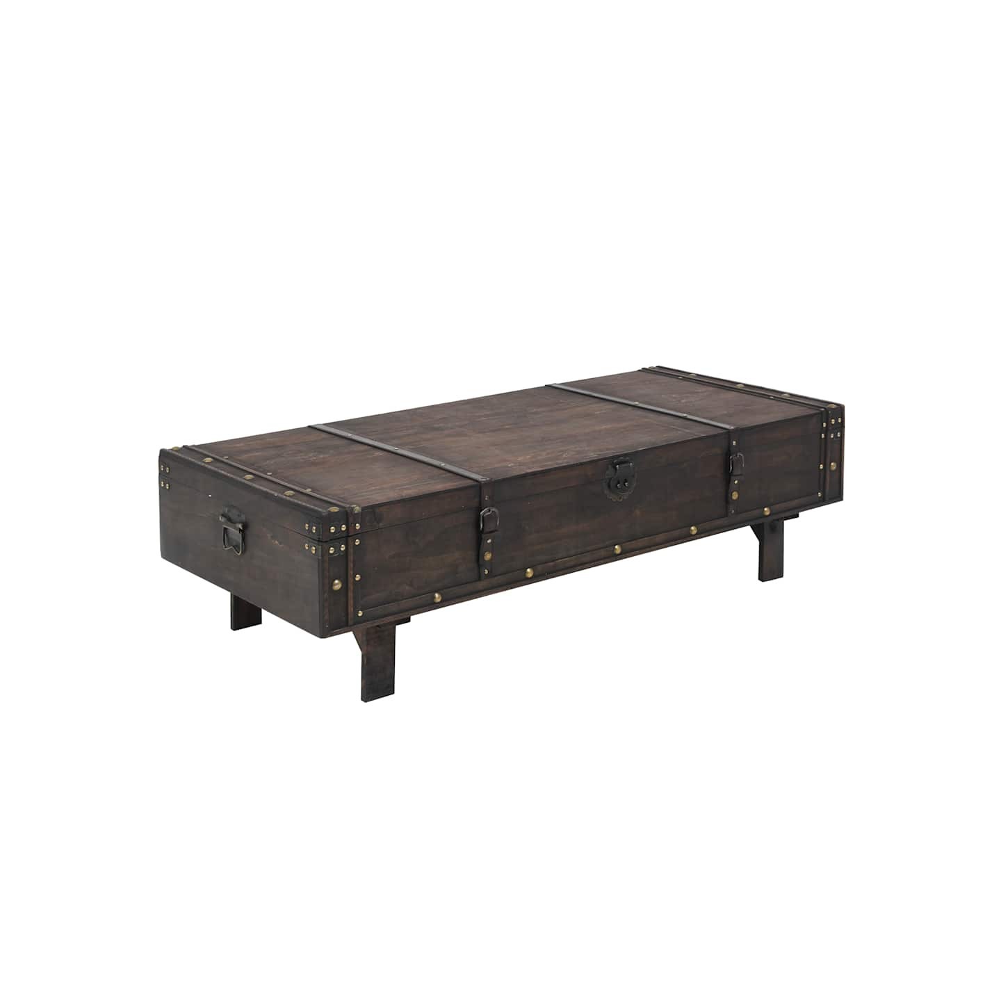 Table basse contreplaqué style vintage 120x55x35 cm