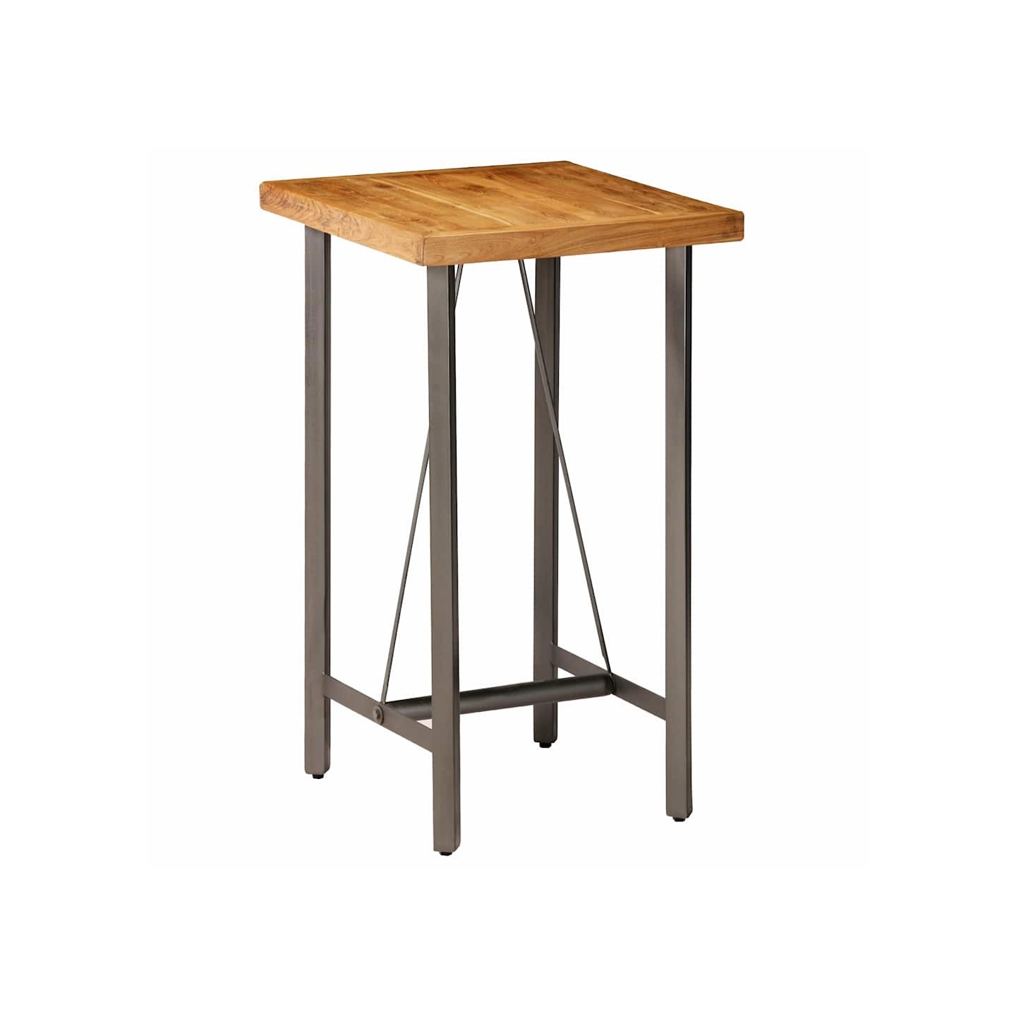 Table de bar Teck recyclé massif 60x60x107 cm