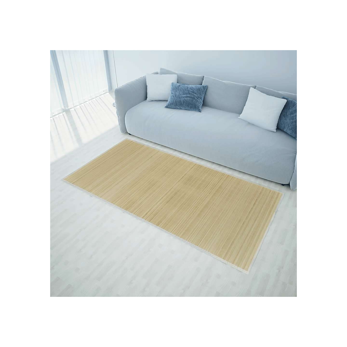 Tapis en bambou 100x160 cm Naturel
