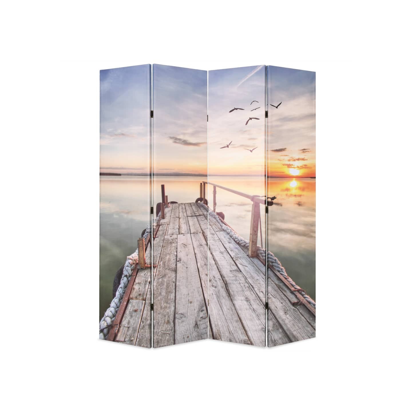 Cloison de séparation pliable 160 x 170 cm Lac
