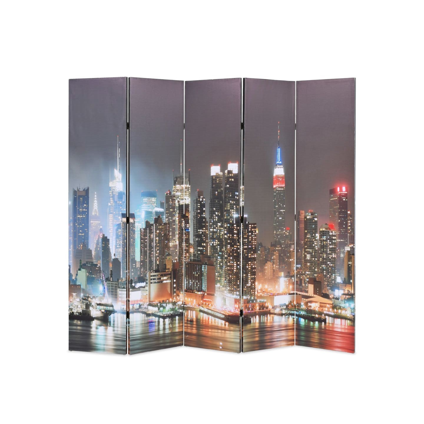 Cloison de séparation pliable 200x170 cm New York la nuit
