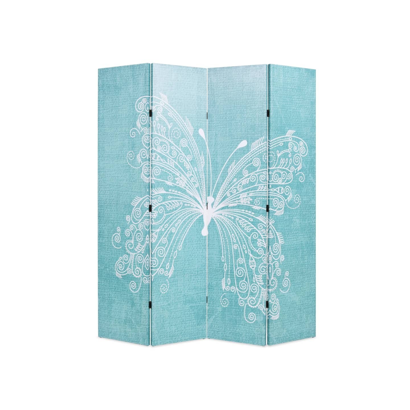 Cloison de séparation pliable 160 x 170 cm Papillon Bleu