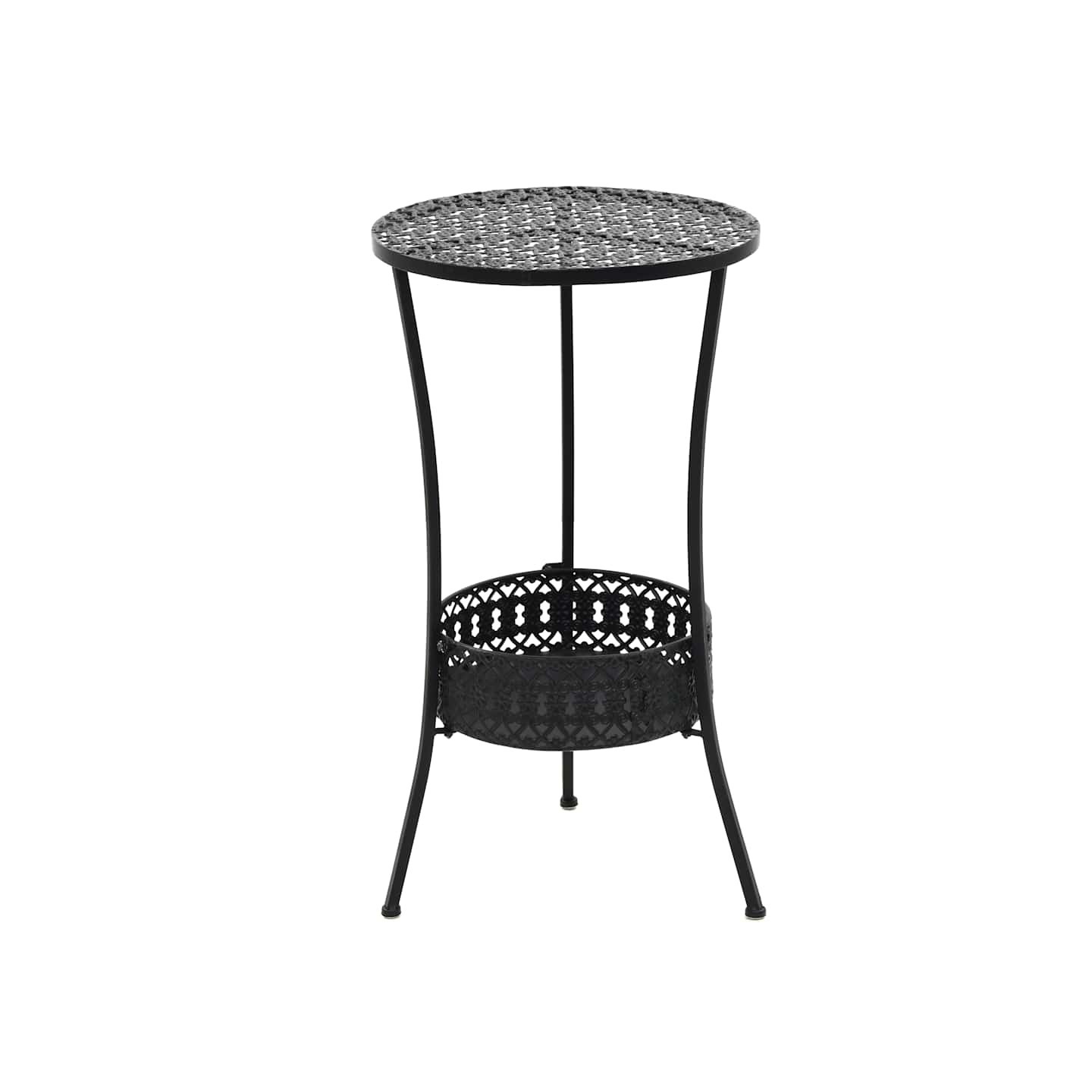 Table de bistro Noir 40x70 cm Métal