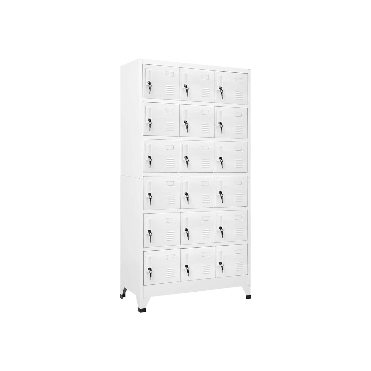 Armoire à casier avec 18 compartiments Métal 90x40x180 cm