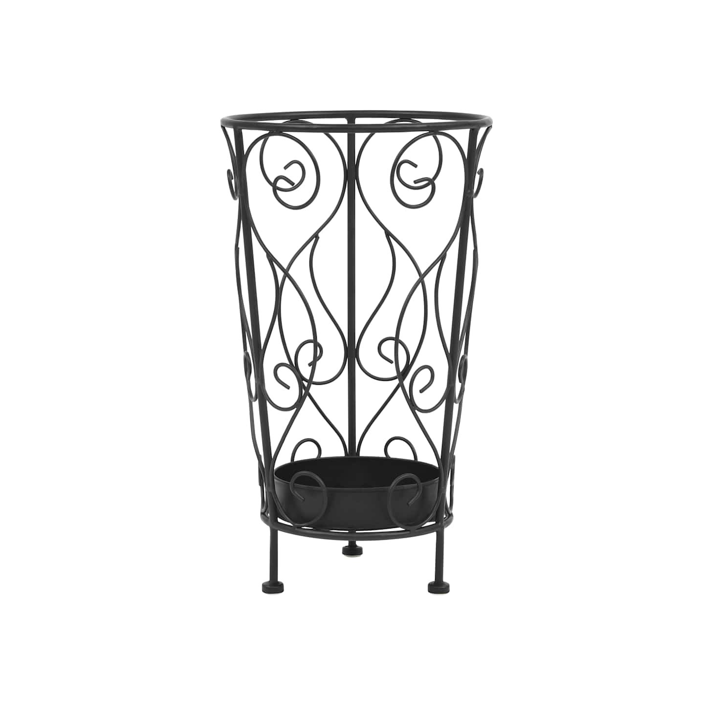 Porte-parapluie Style vintage Métal 26 x 46 cm Noir