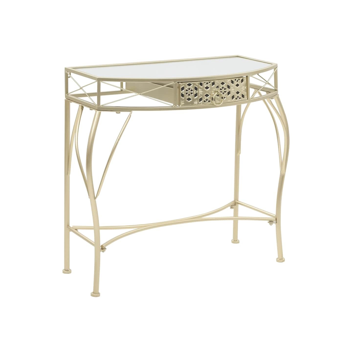Table d'appoint Style français Métal 82 x 39 x 76 cm Doré