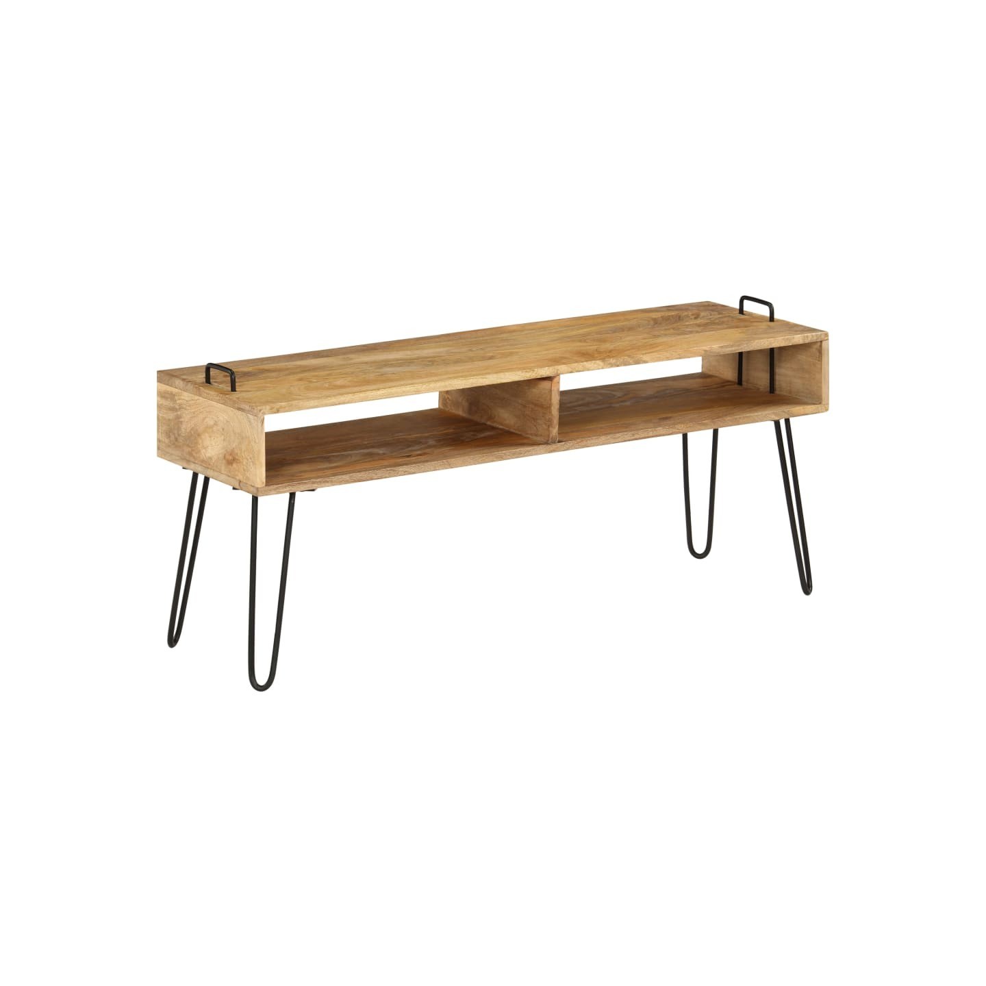 Meuble TV Bois de manguier massif 110 x 35 x 45 cm