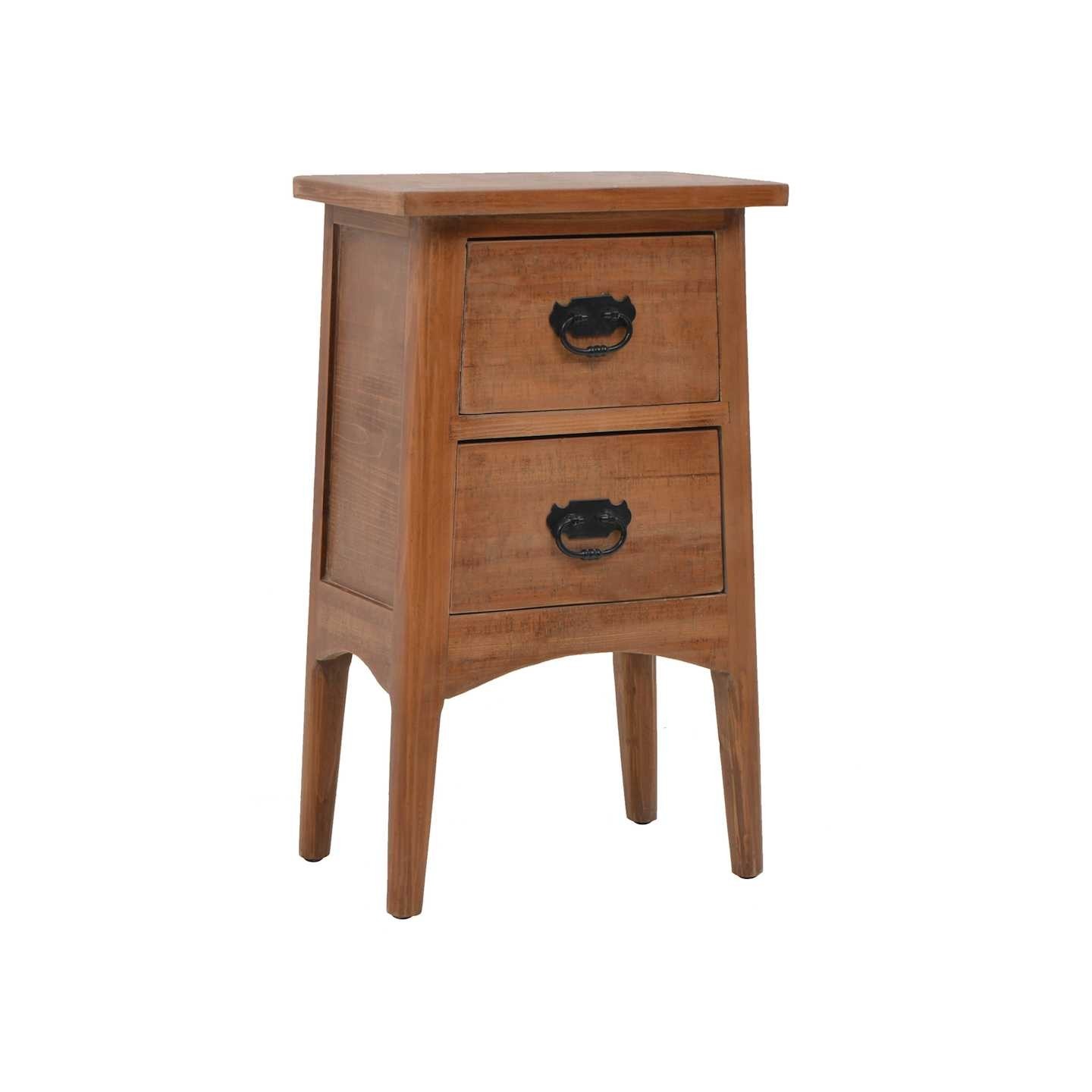 Table de chevet Bois de sapin massif 40 x 29 x 68 cm Marron