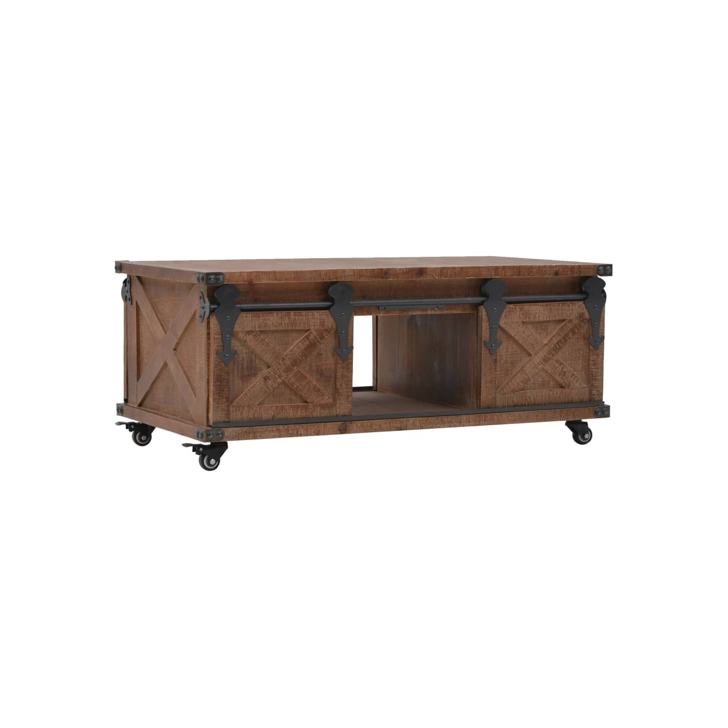 Table basse Bois de sapin massif 91x51x38 cm Marron