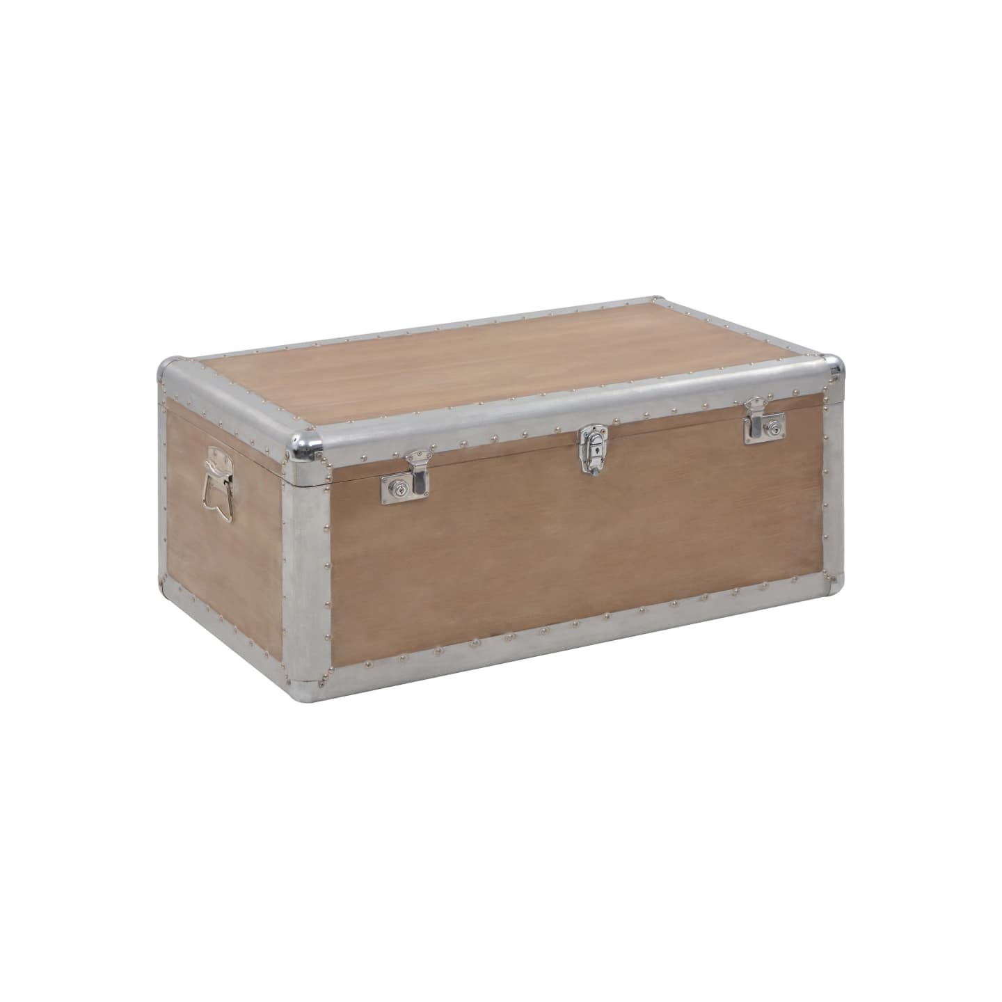 Boîte de rangement Bois de sapin massif 91x52x40 cm Marron