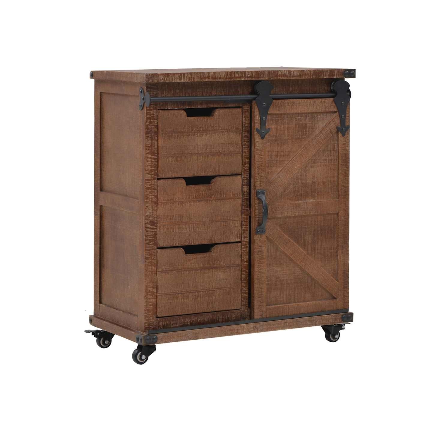 Armoire de rangement Bois de sapin massif 64x33,5x75 cm Marron