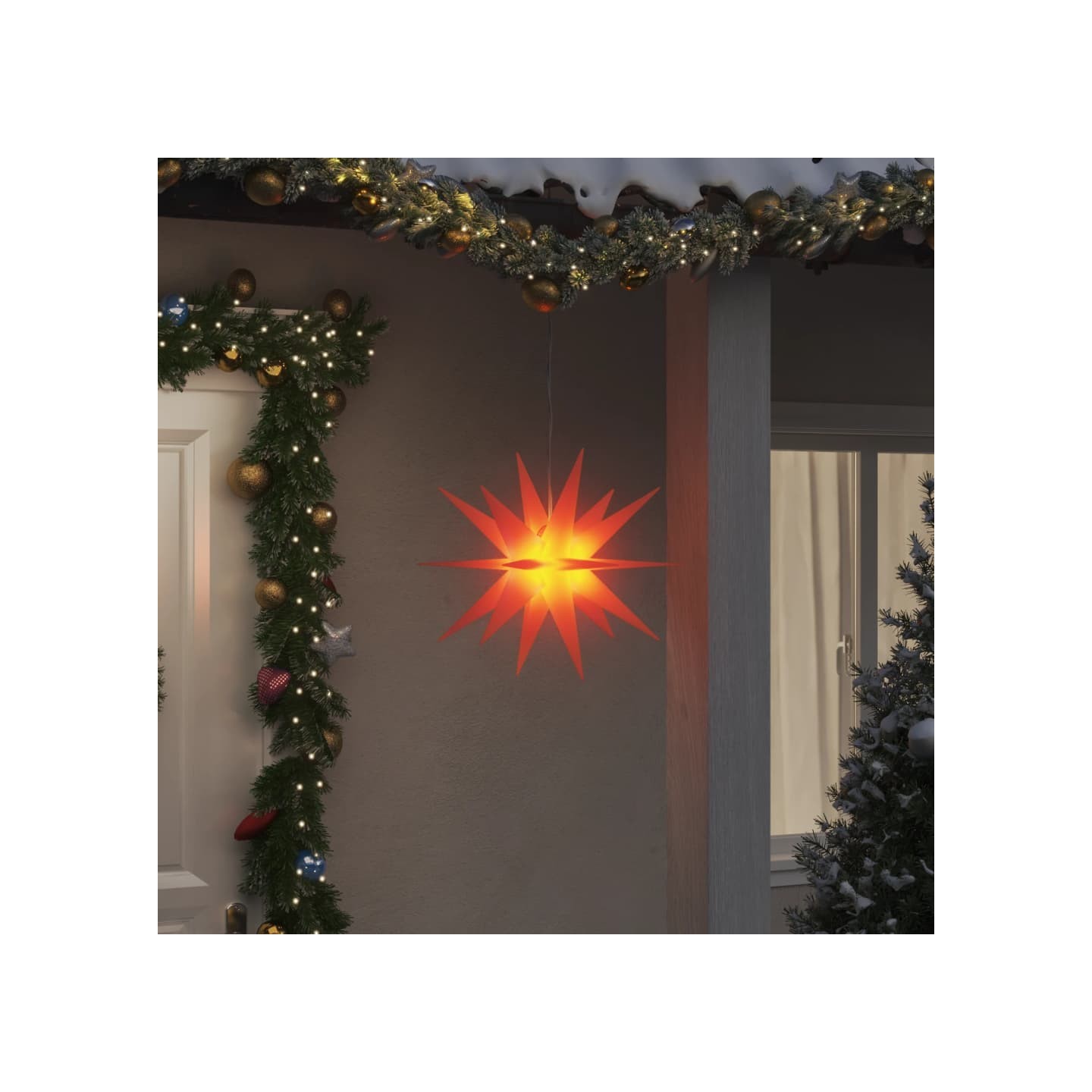 Lumière de Noël avec LED pliable rouge 43 cm
