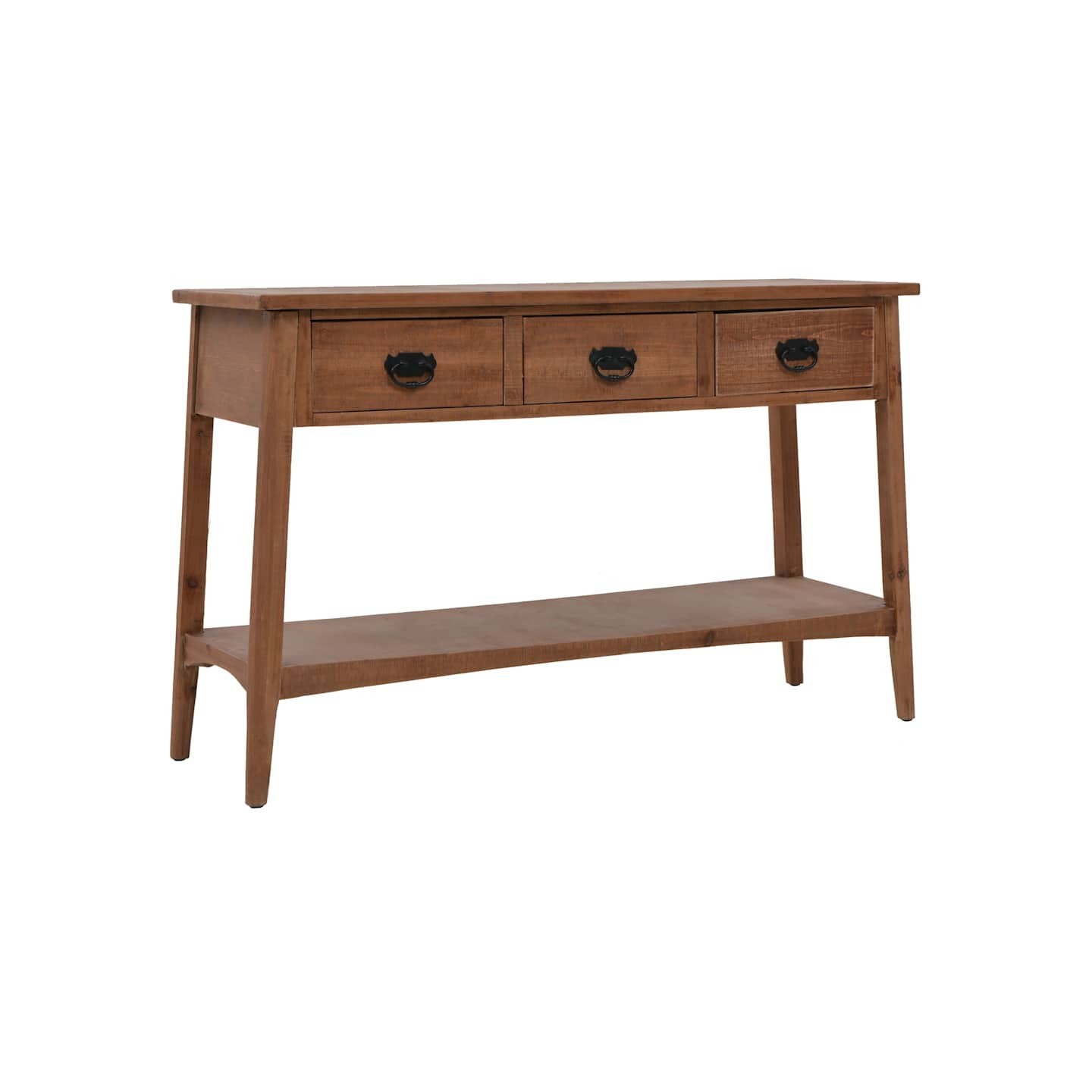 Table console bois de sapin massif 126 x 40 x 77,5 cm Marron