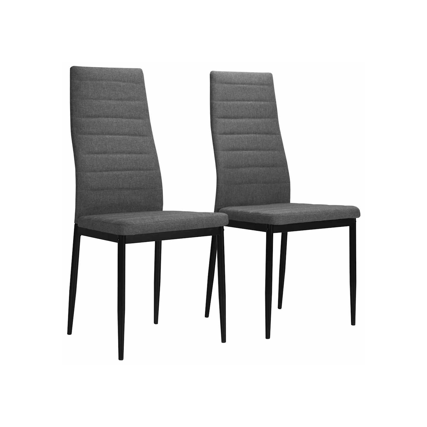 Chaises à manger lot de 2 gris clair tissu