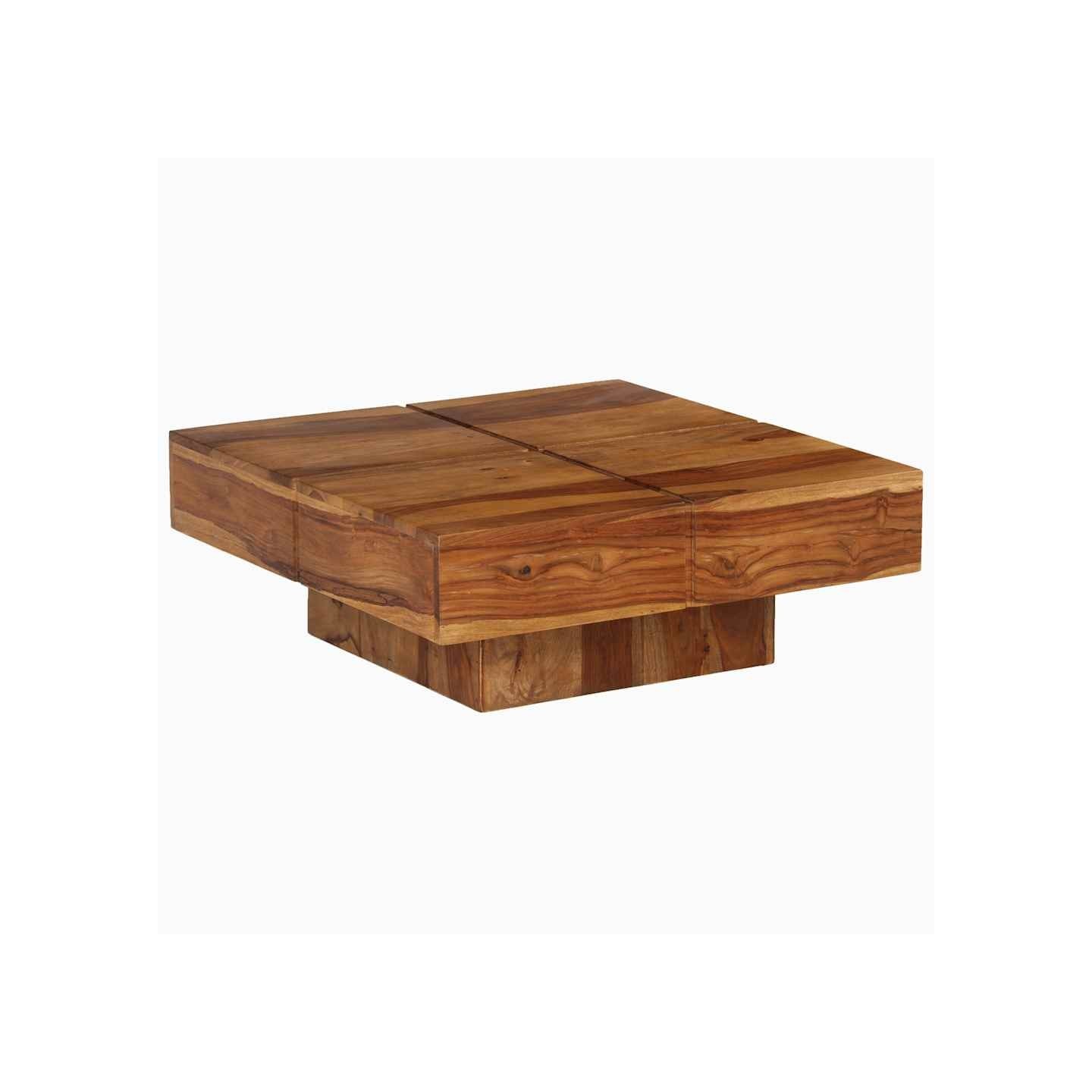Table basse 80x80x30 cm bois d'acacia massif