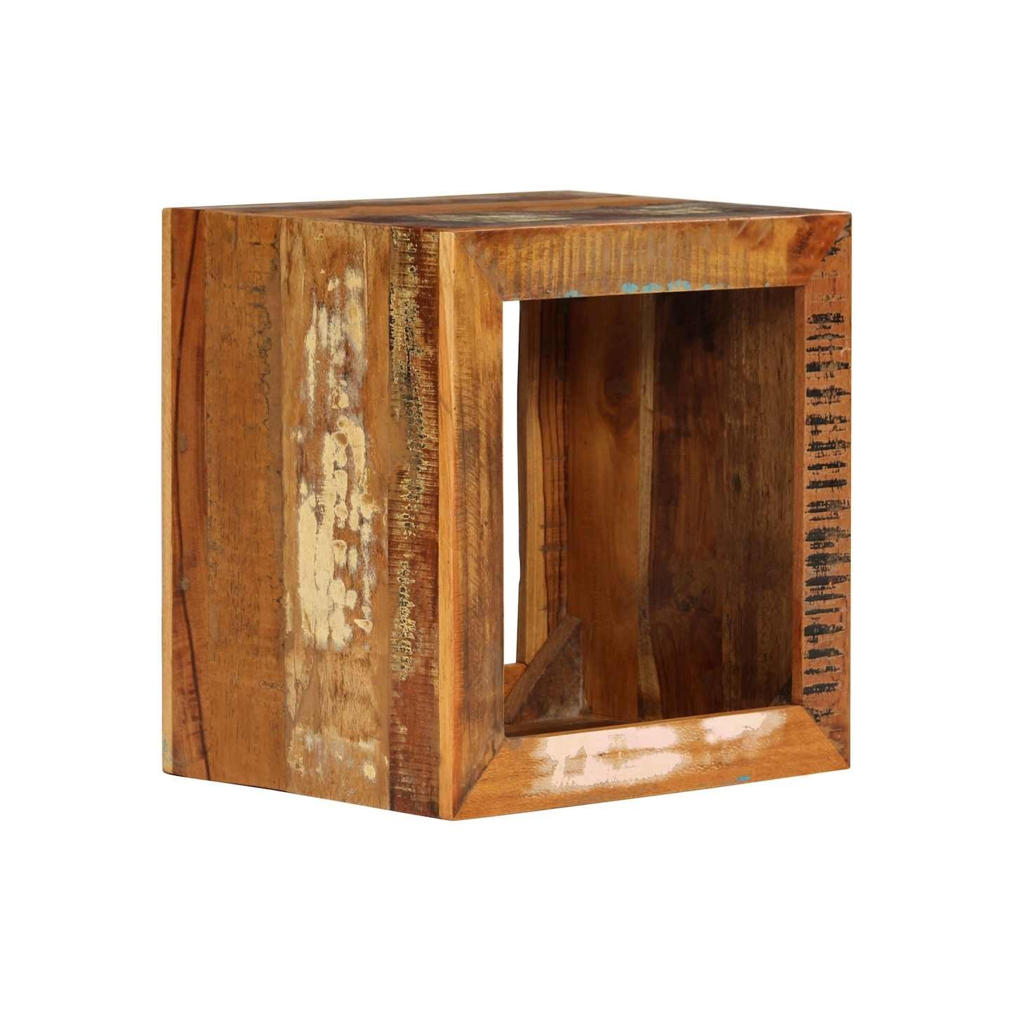 Tabouret 40x30x40 cm Bois de récupération solide