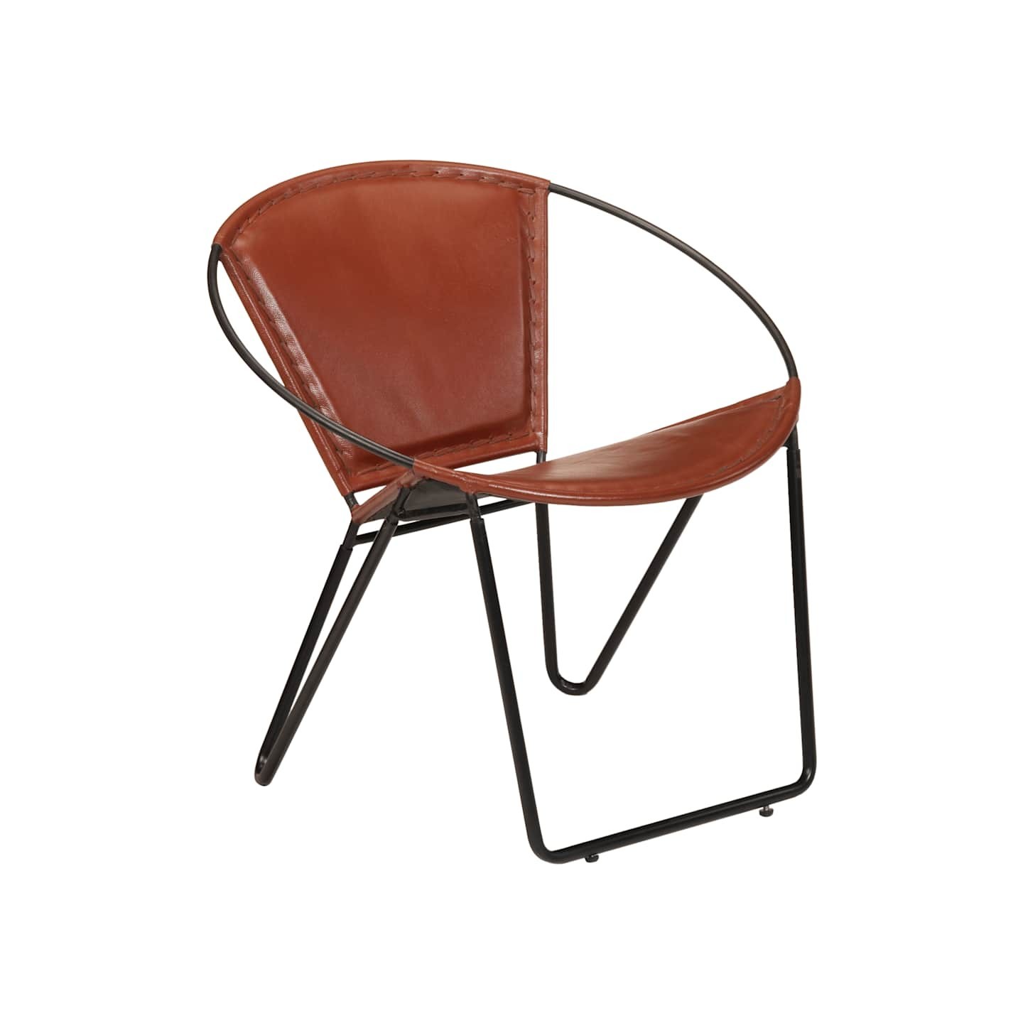 Chaise marron cuir véritable