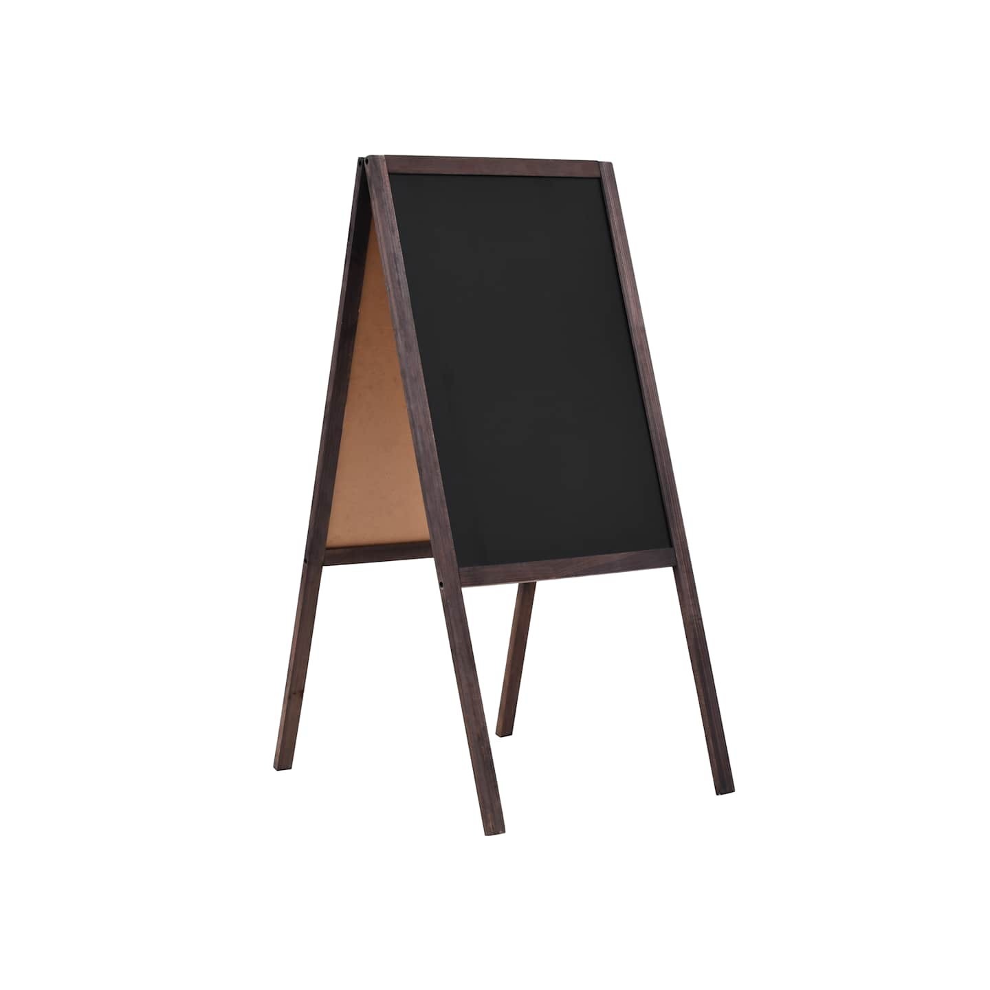 Tableau noir double face Bois de cèdre Autoportant 40 x 60 cm