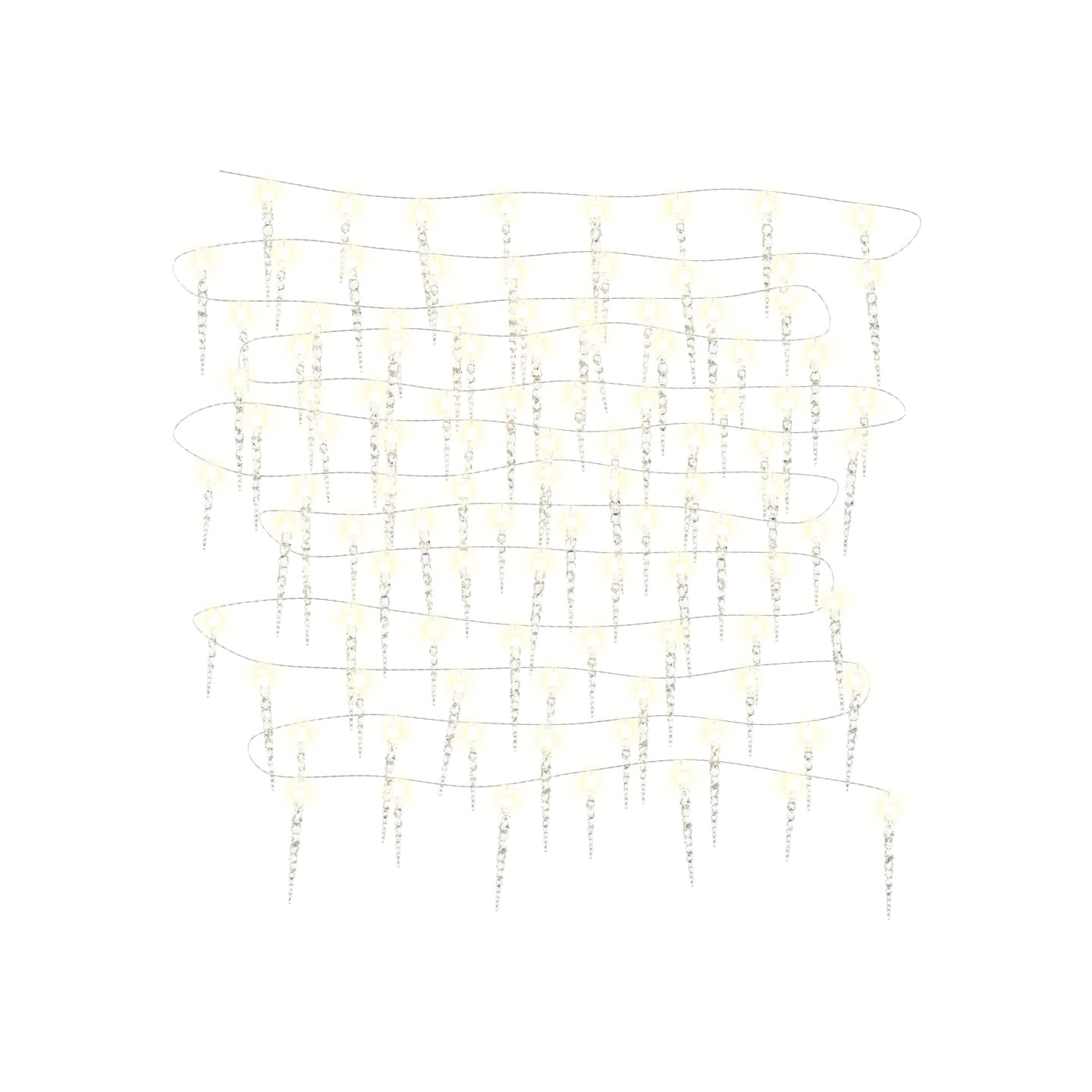 Guirlande lumineuse de Noël 100 LED Blanc chaud 10 m Acrylique PVC