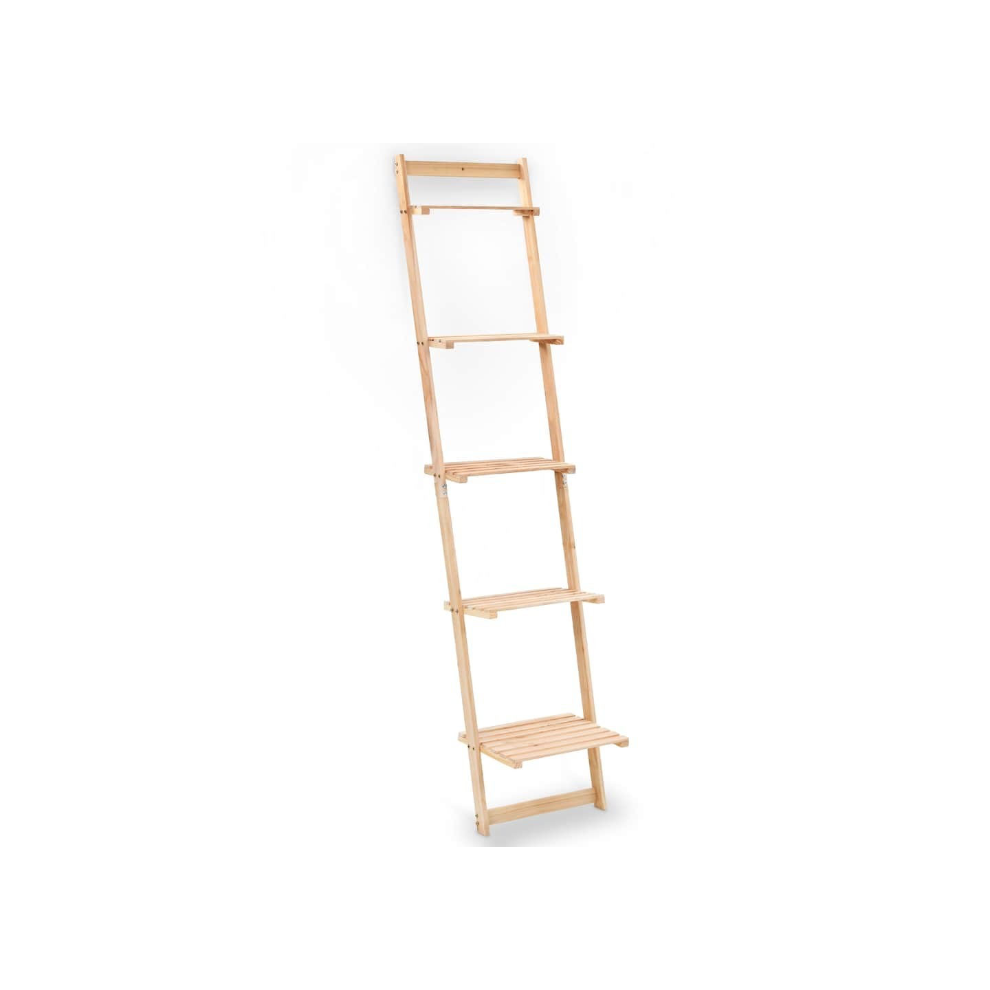 Étagère murale échelle bois de cèdre 41,5 x 30 x 176 cm