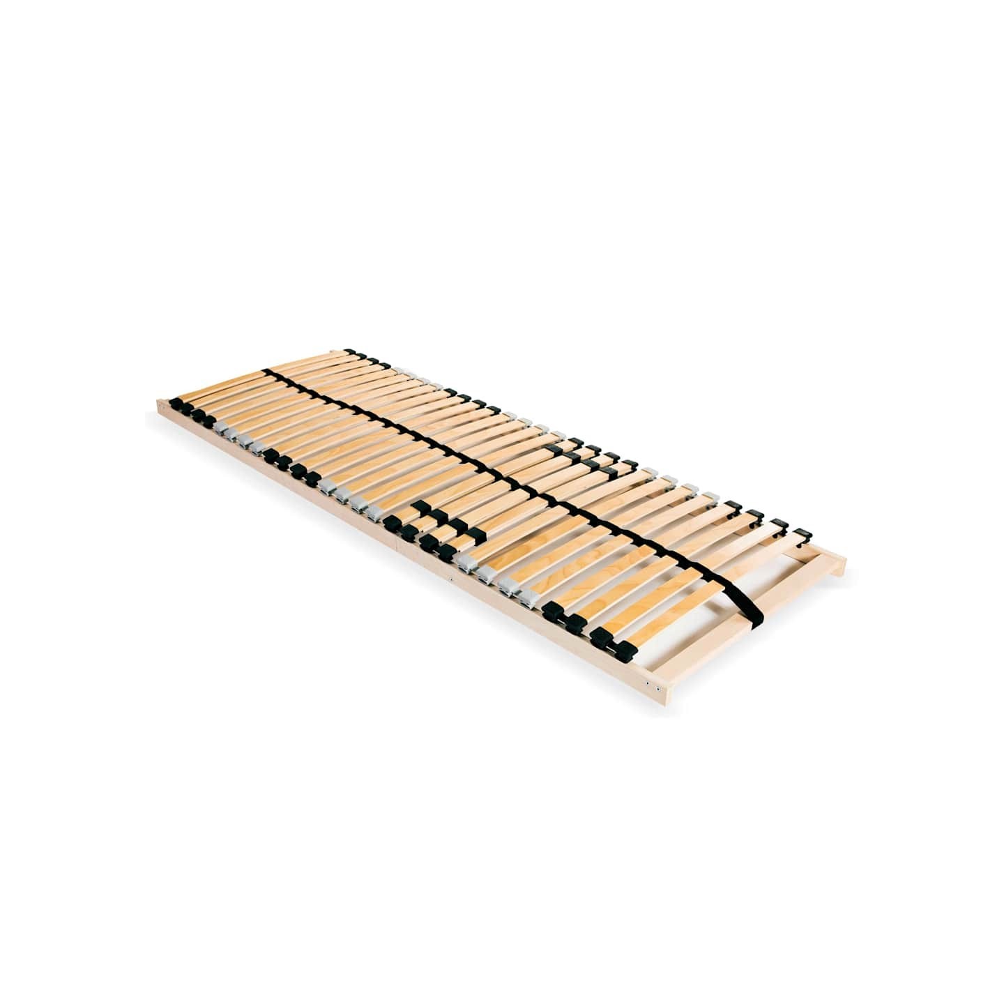 Sommier à lattes sans matelas avec 28 lattes 7 zones 70x200 cm