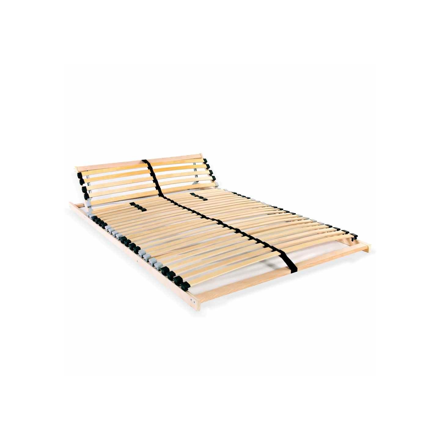 Sommier à lattes sans matelas avec 28 lattes 7 zones 120x200 cm