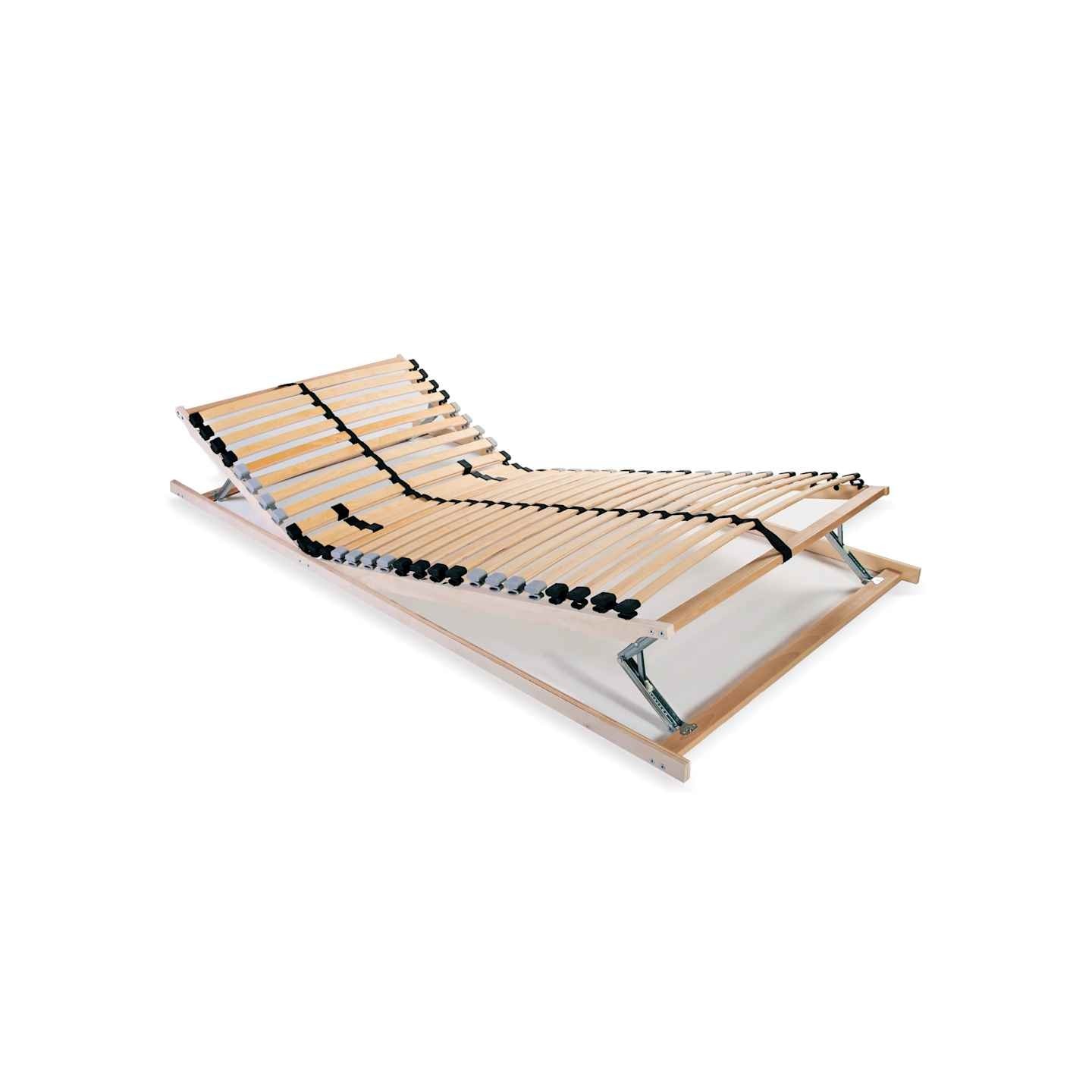 Sommier à lattes sans matelas avec 28 lattes 7 zones 90x200 cm