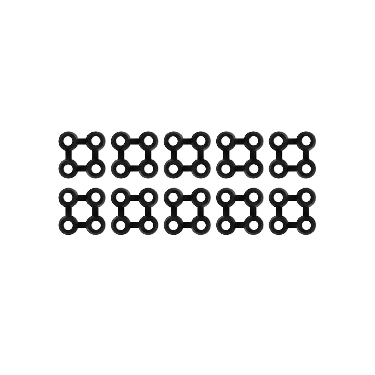 Connecteurs de tapis 10 pcs caoutchouc noir