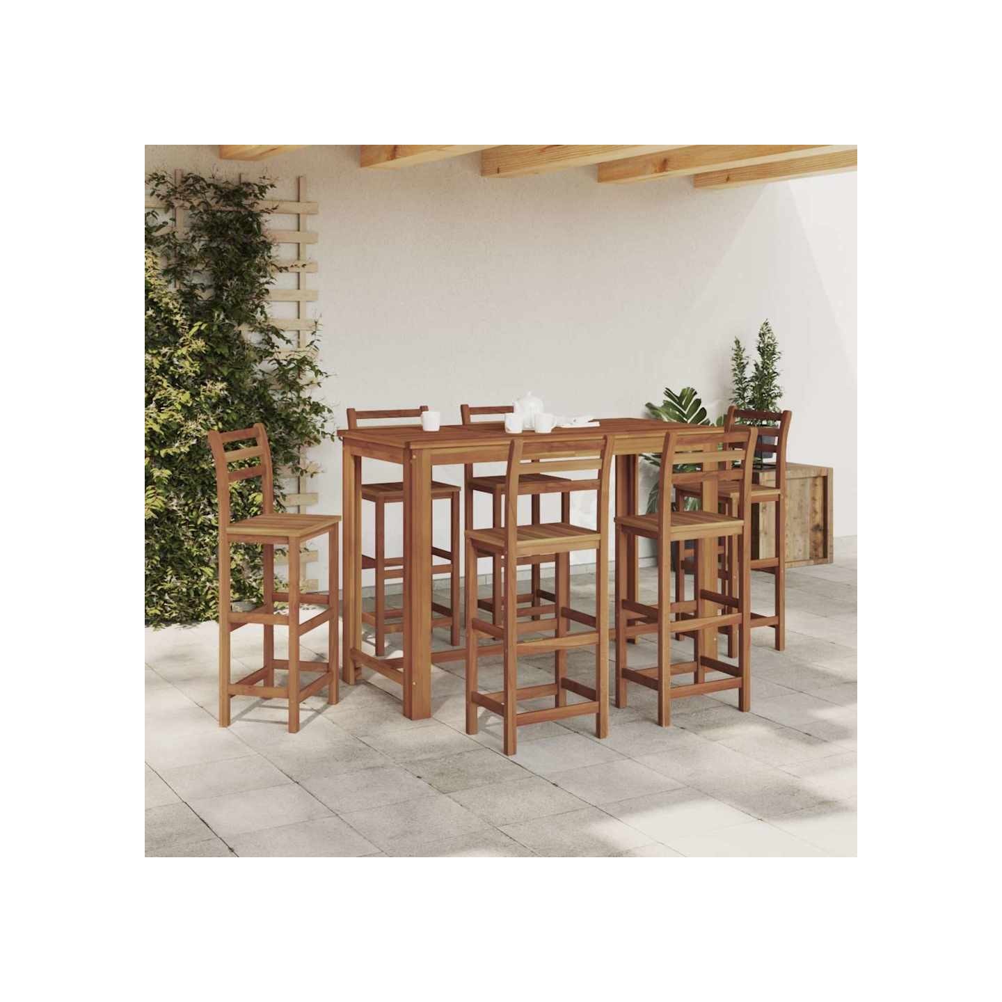 Table de bar Bois d'acacia massif 150x70x105 cm