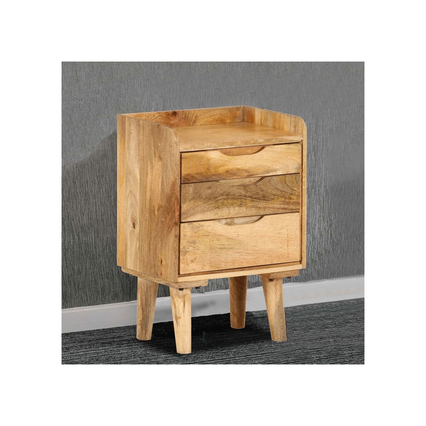 Table de chevet Bois de manguier massif 40 x 30 x 59,5 cm