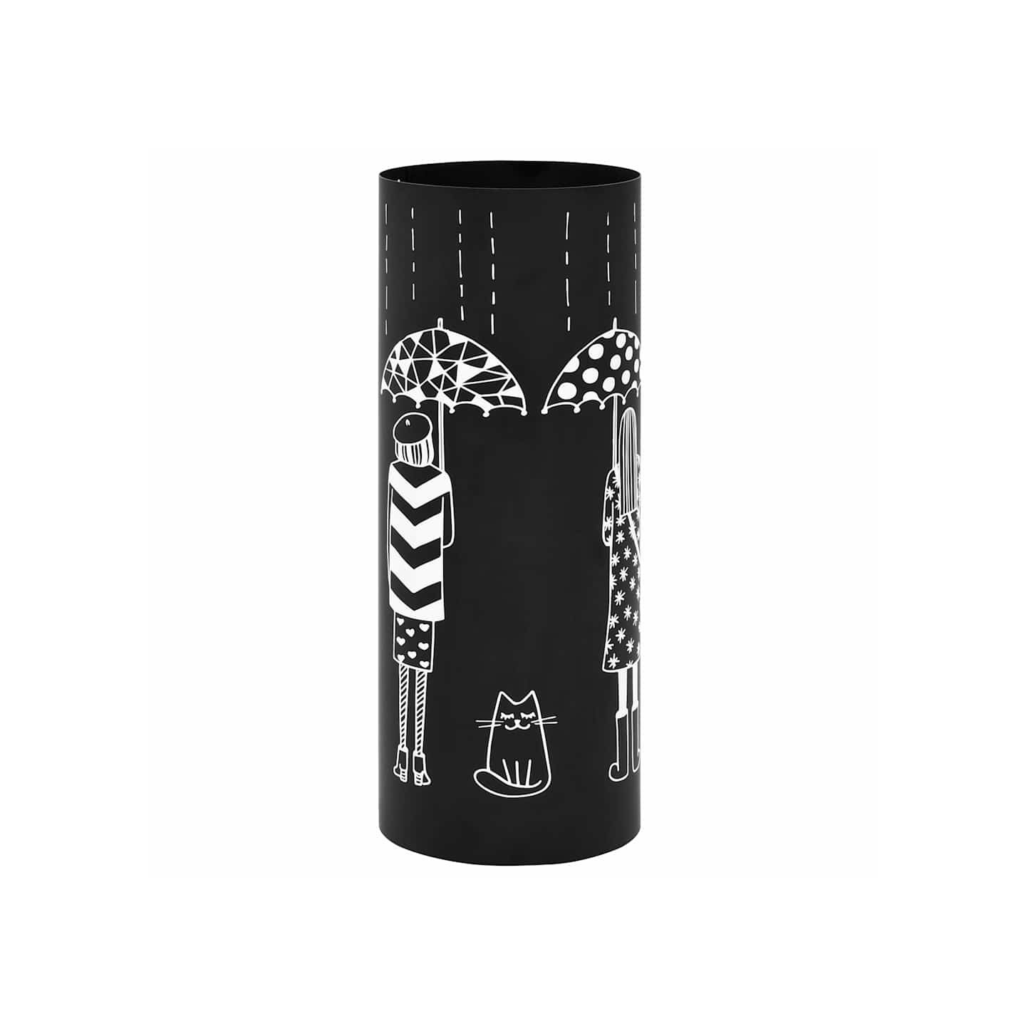 Porte-parapluie Femmes Acier Noir