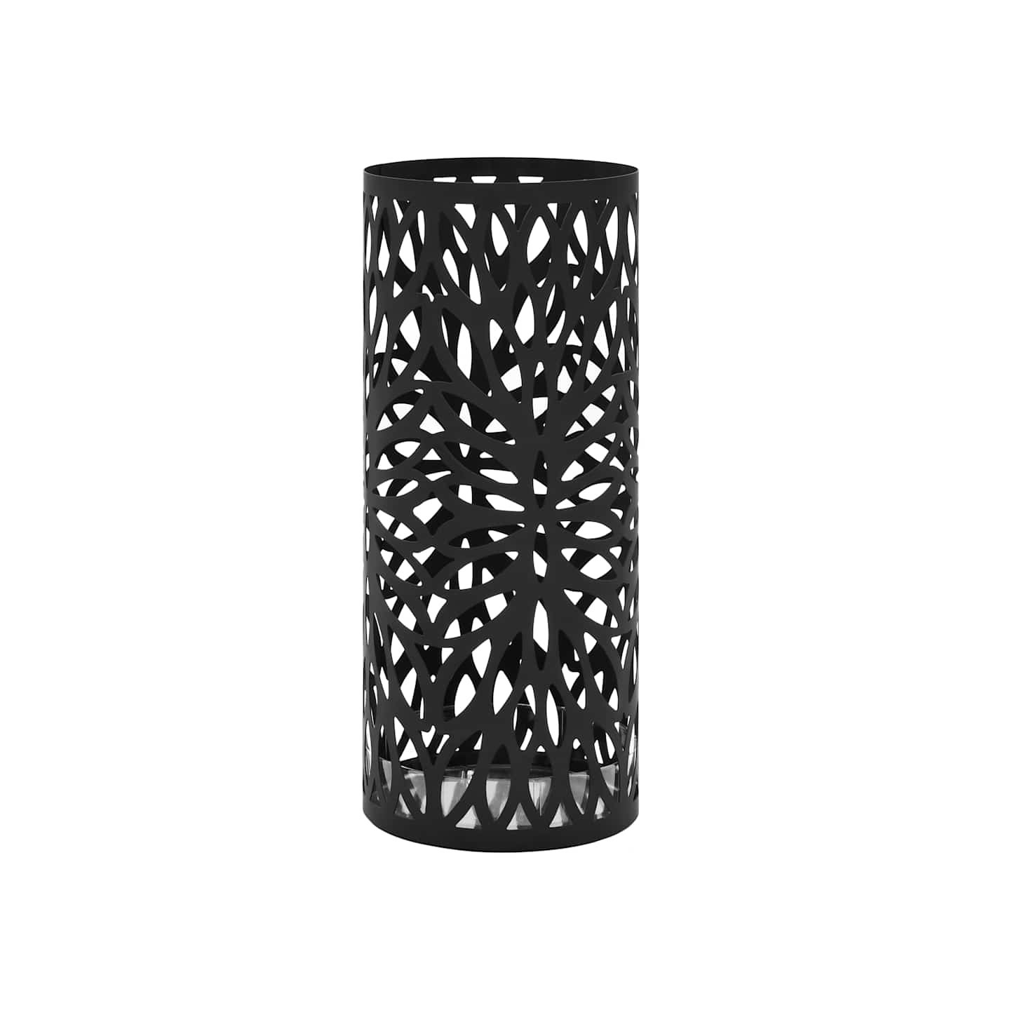 Porte-parapluie Feuilles Acier Noir