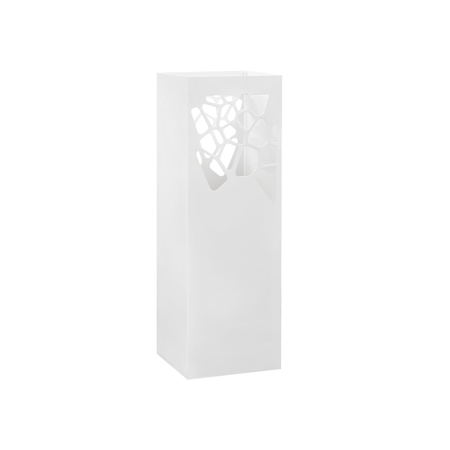Porte-parapluie Pierres Acier Blanc