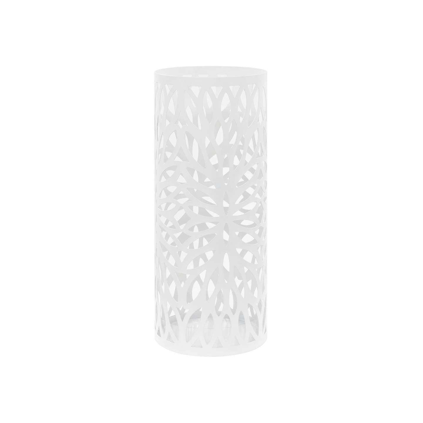 Porte-parapluie Feuilles Acier Blanc