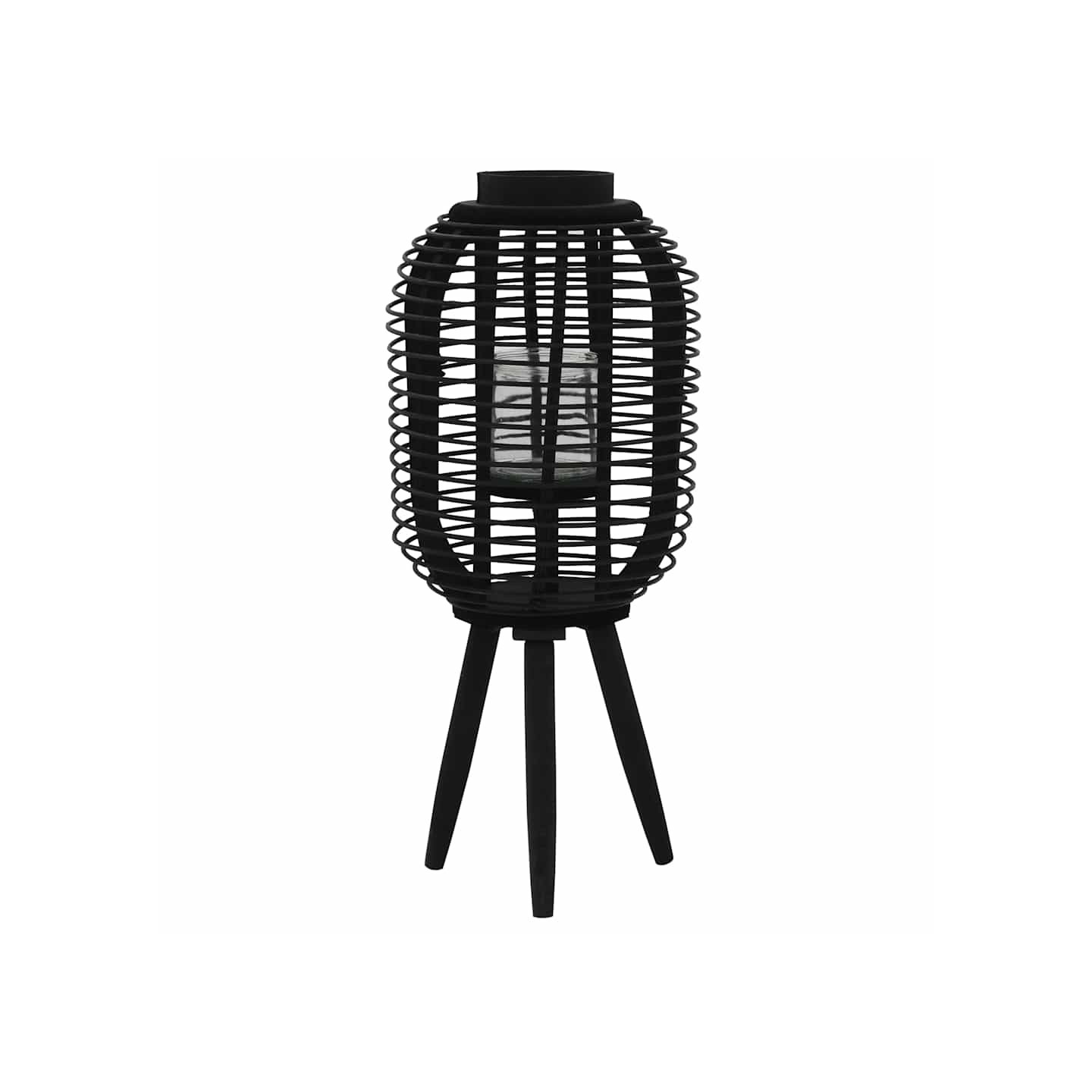 Bougeoir debout Bambou Noir