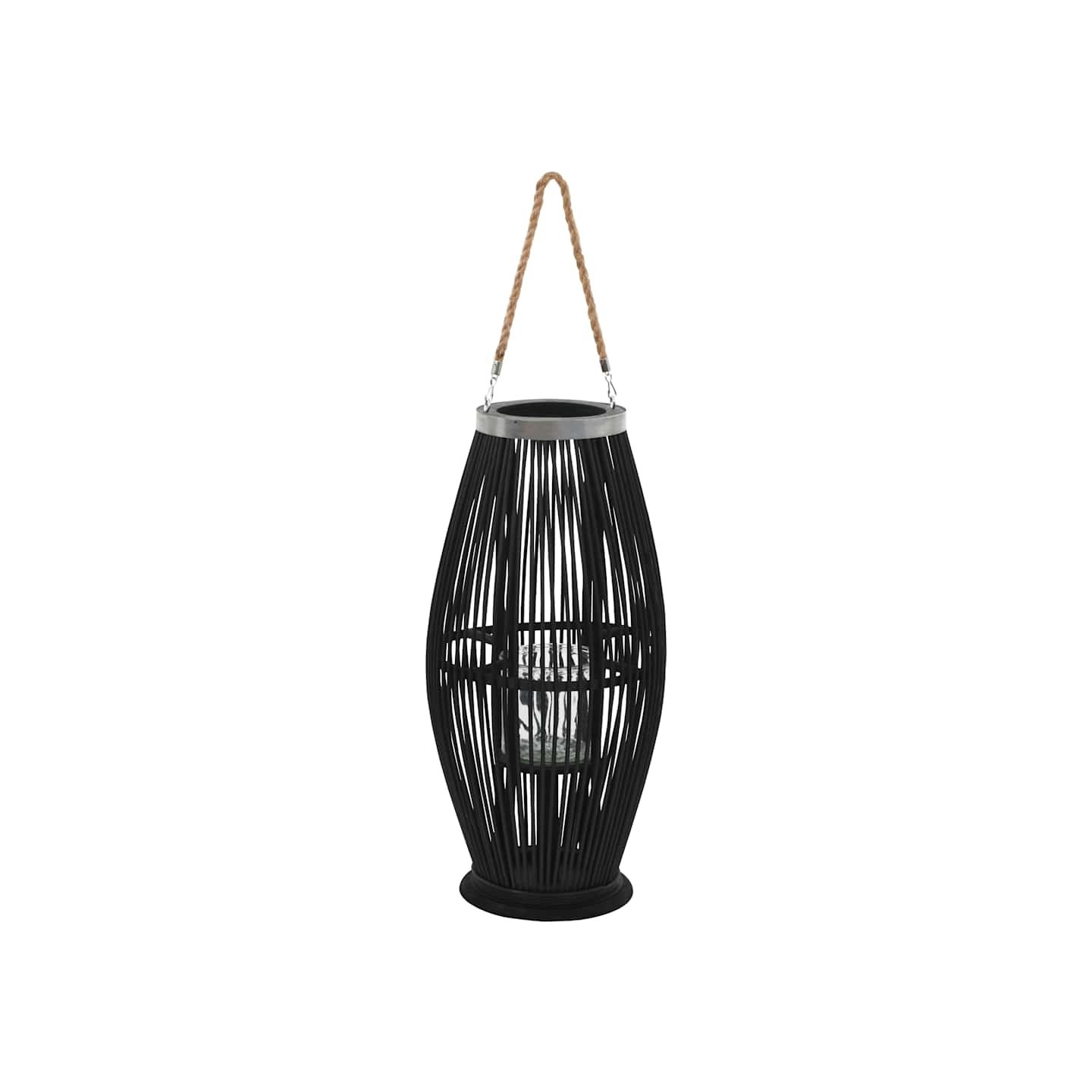 Bougeoir suspendu Bambou Noir 60 cm