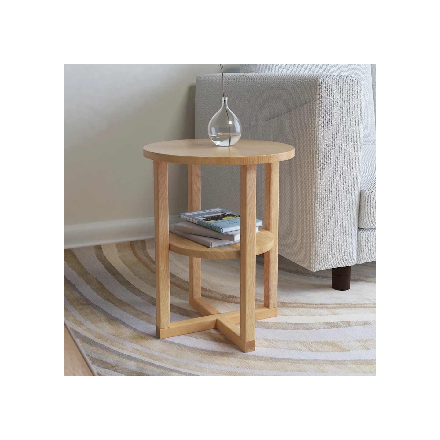 Table d'appoint 40 x 50 cm Bois de chêne massif