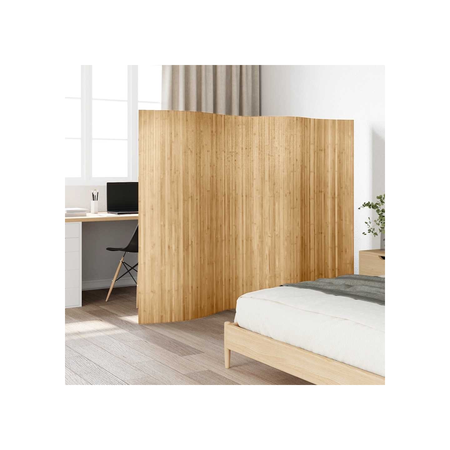 Cloison de séparation bambou largeur 250 cm hauteur 165 cm naturel