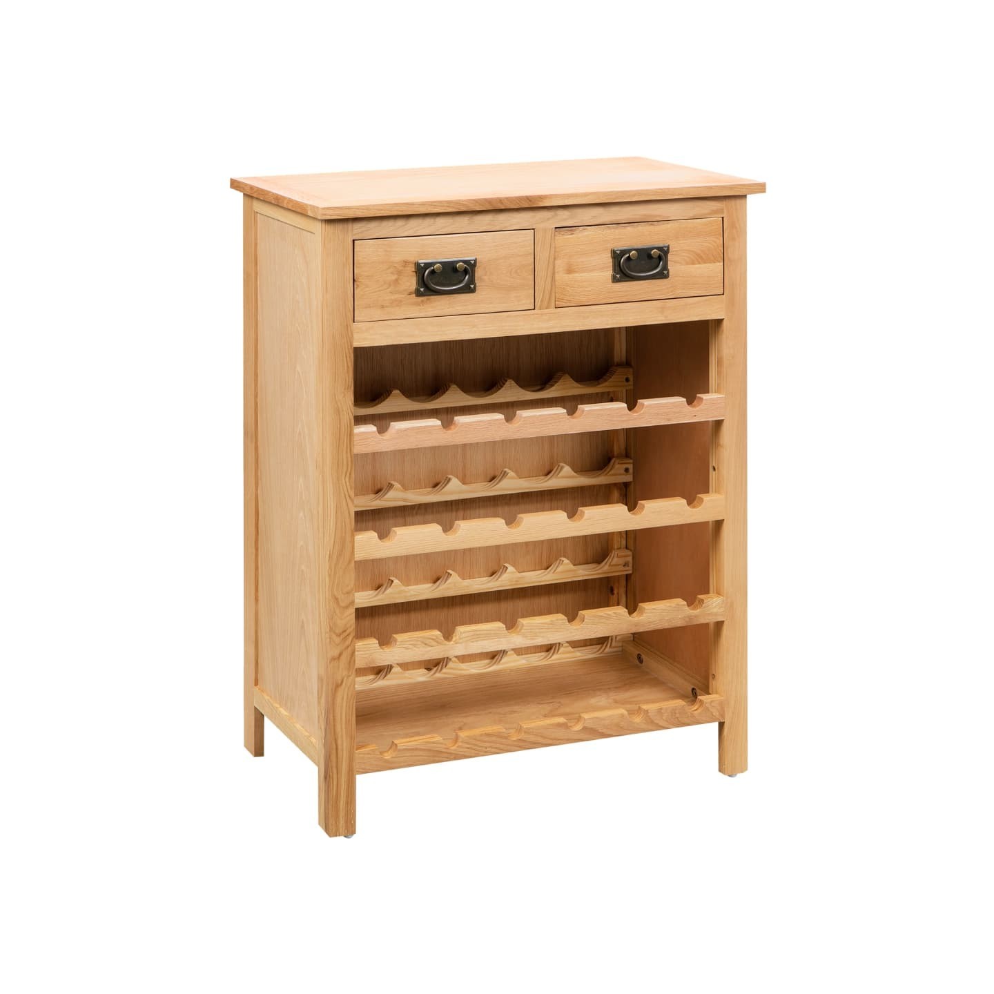 Casier à bouteilles 72 x 32 x 90 cm Bois de chêne massif