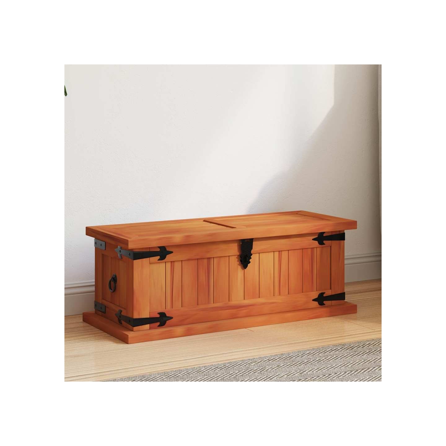 Coffre de rangement 60x25x22 cm Bois d'acacia solide