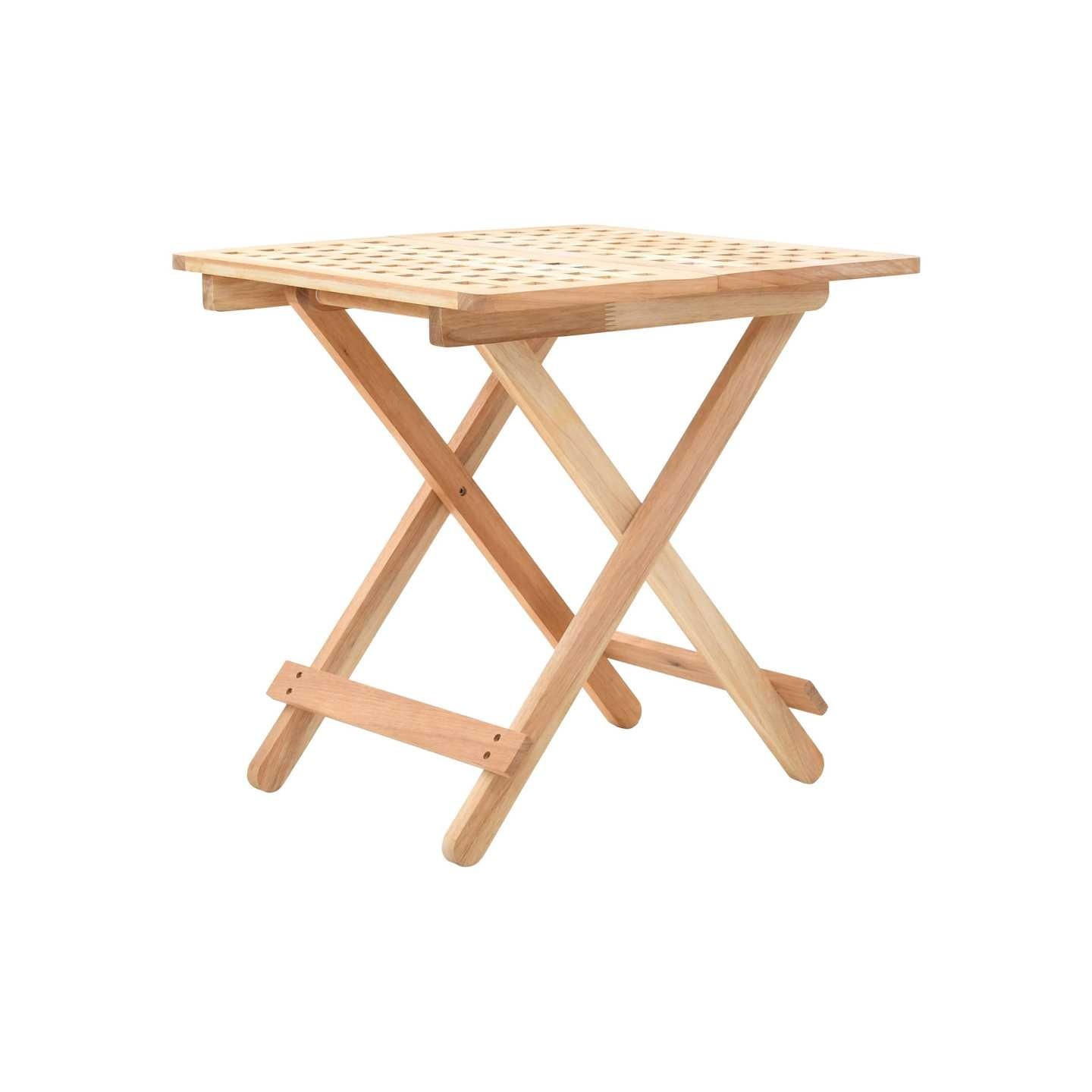Table d'appoint pliante 50 x 50 x 49 cm Bois de noyer massif