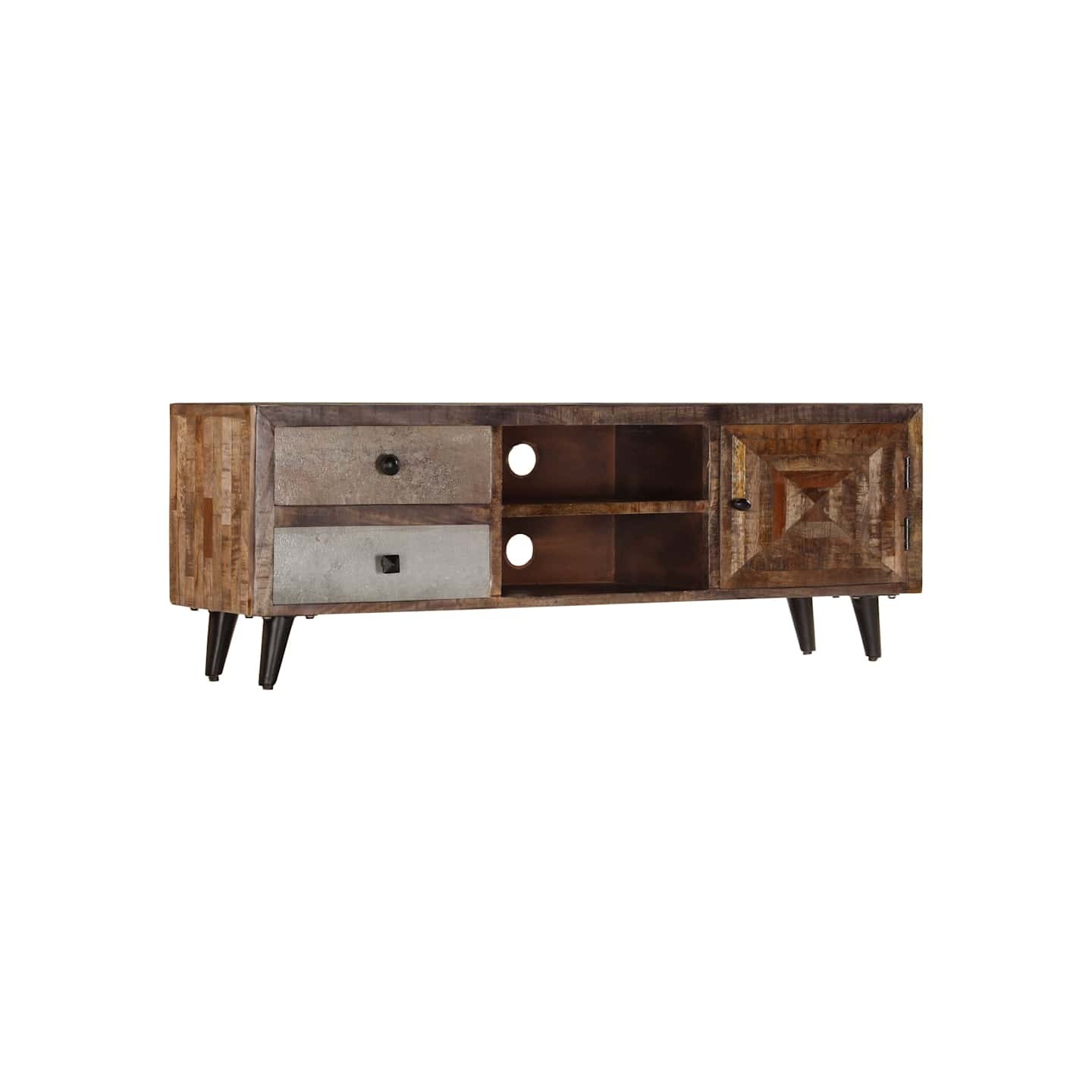 Meuble TV 118x30x40 cm Bois de manguier massif