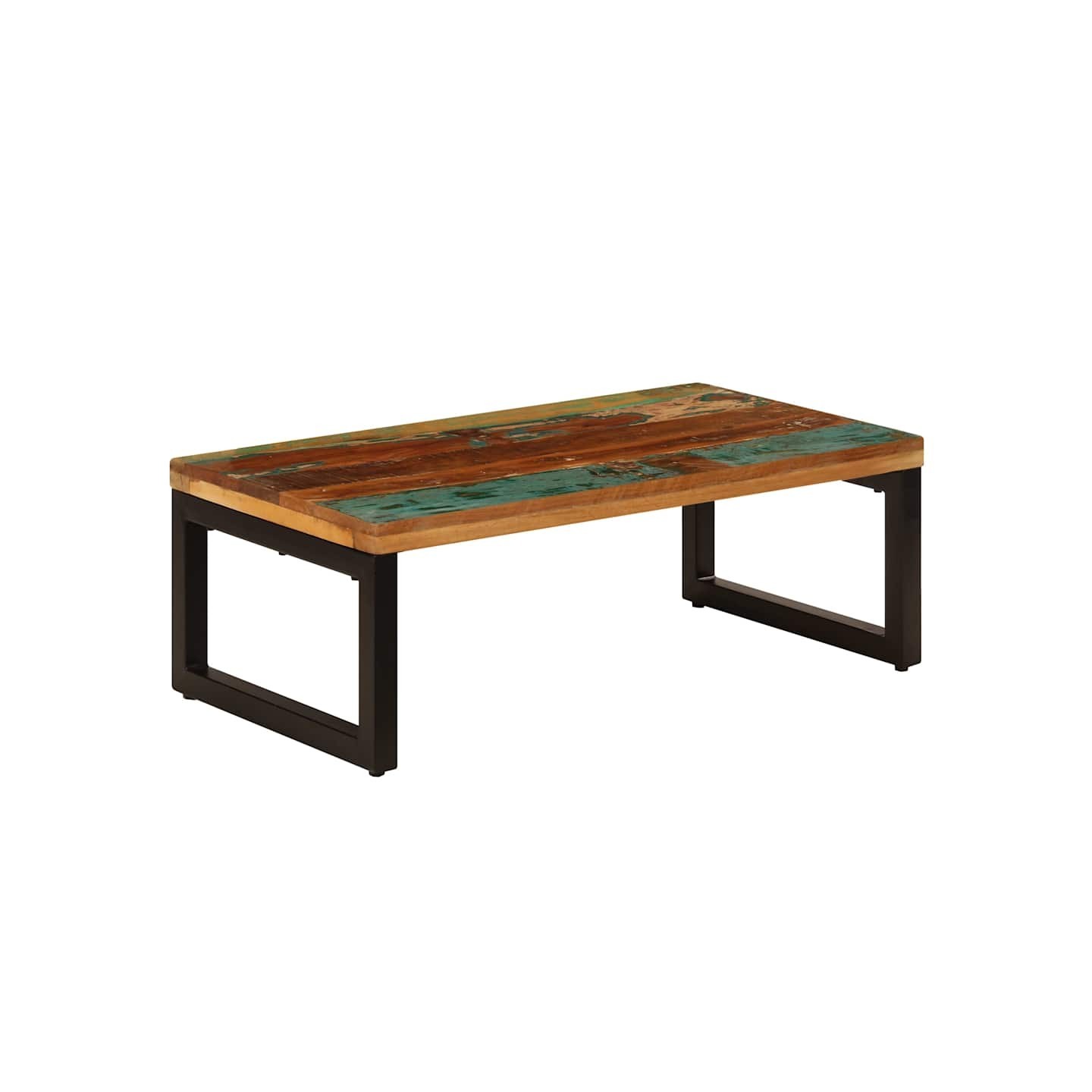 Table basse 100x50x35 cm Bois de récupération solide et acier