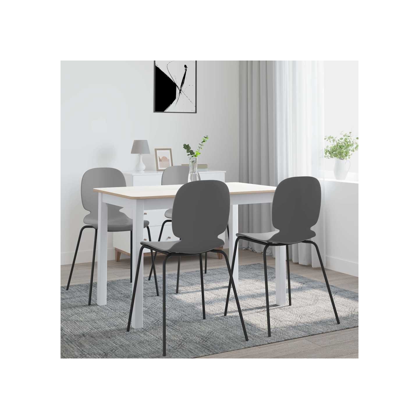 Table à manger Blanc et marron 114x71x75 cm Bois d'hévéa massif